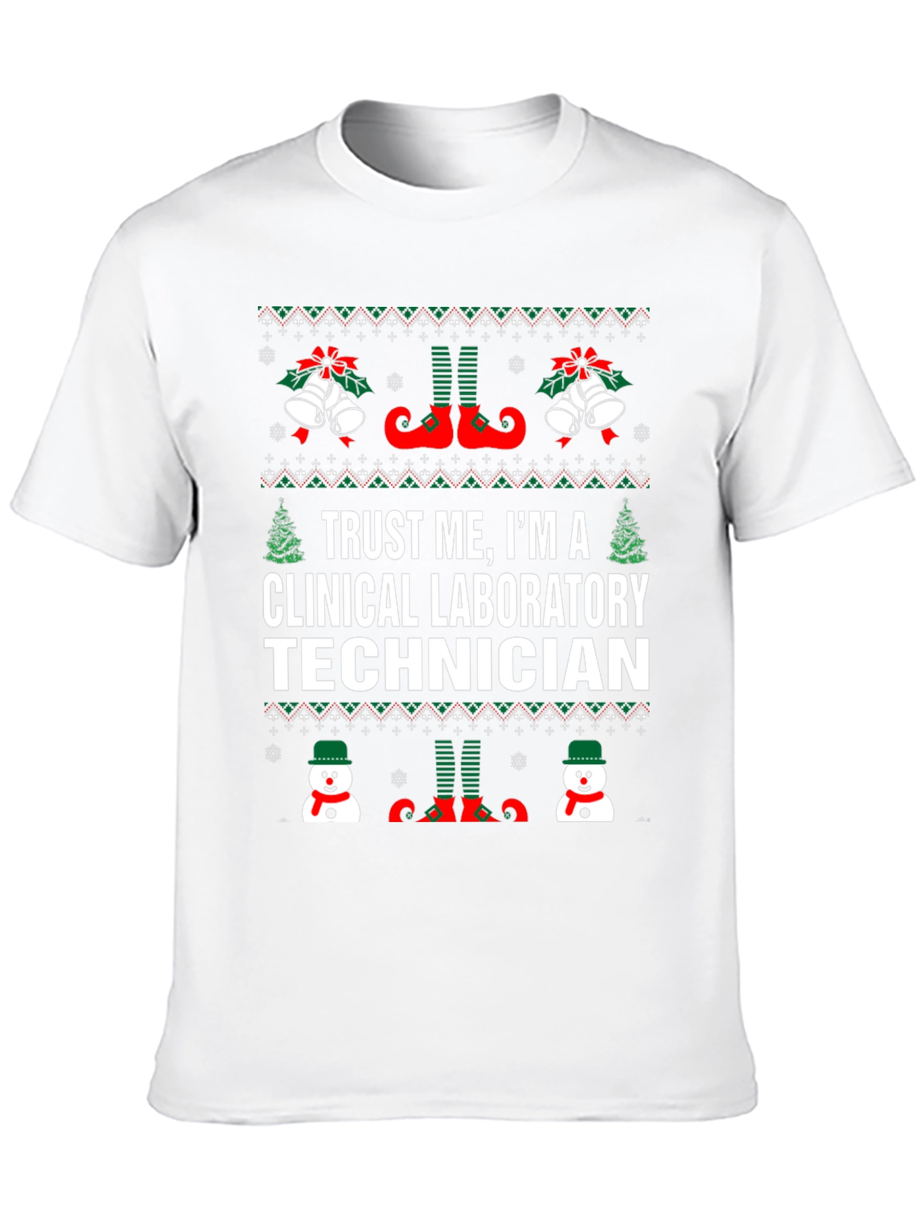 Clinical Laboratory Technician Christmas Ugly T-Shirt