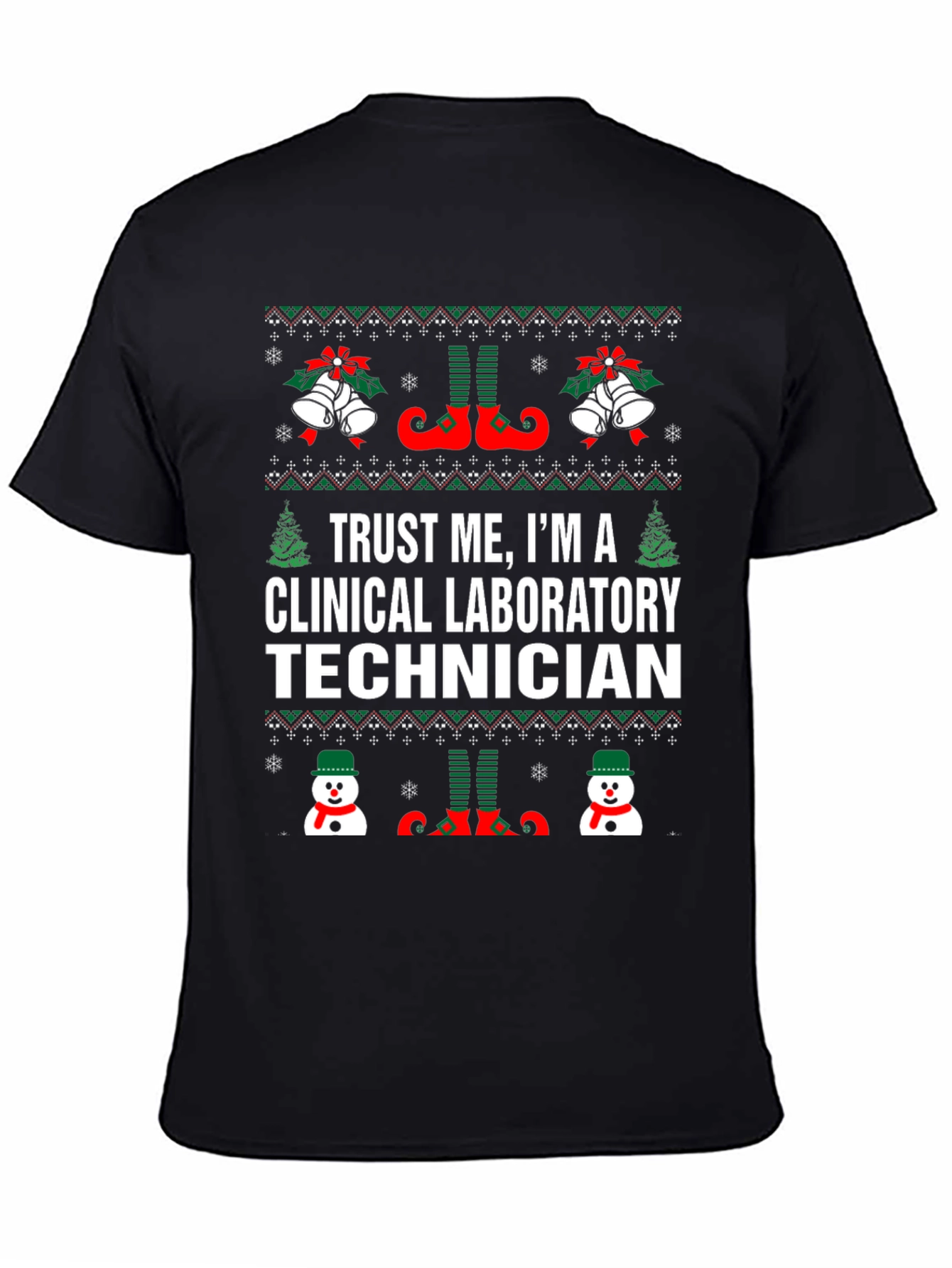 Clinical Laboratory Technician Christmas Ugly T-Shirt