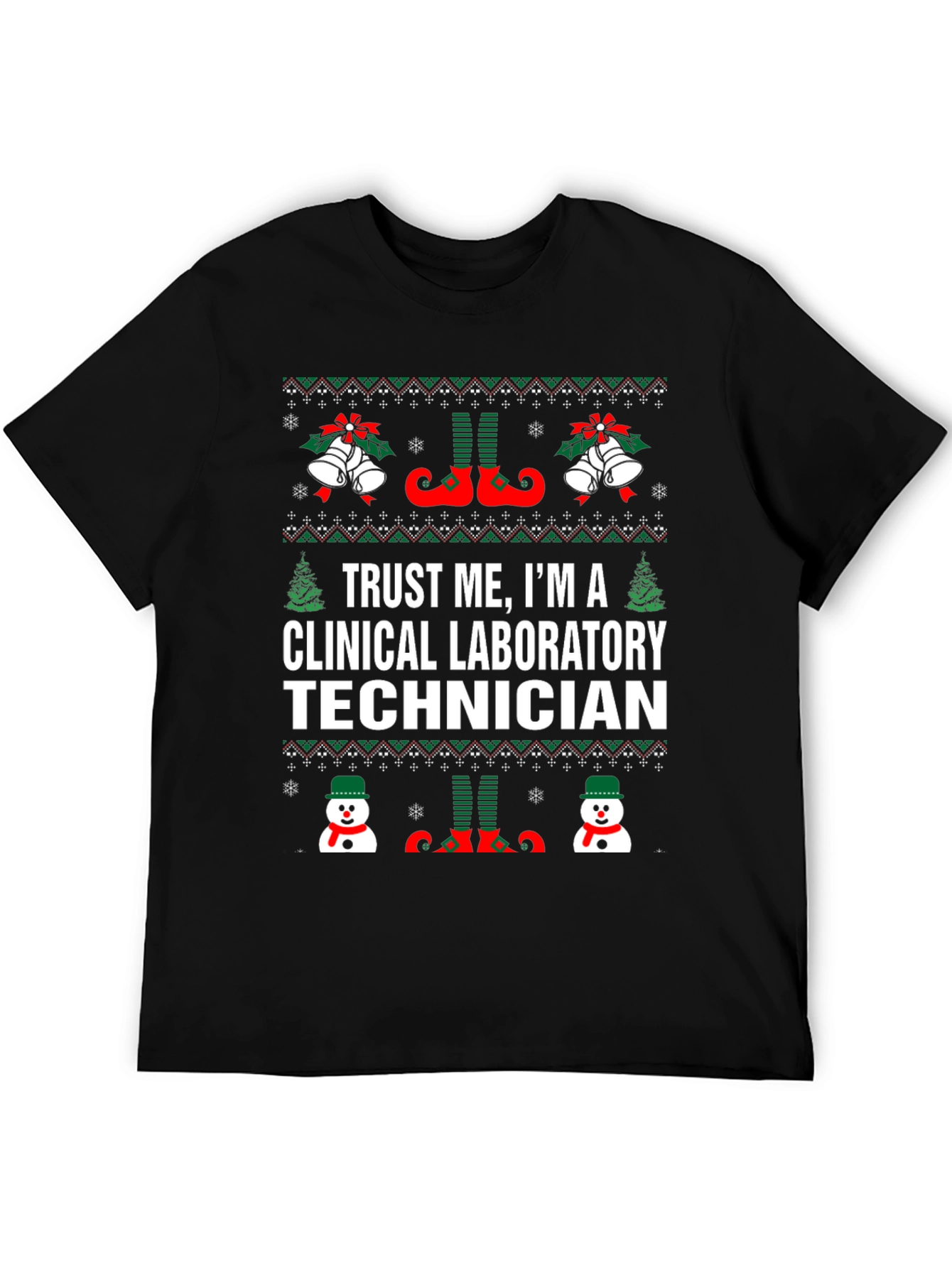 Clinical Laboratory Technician Christmas Ugly T-Shirt