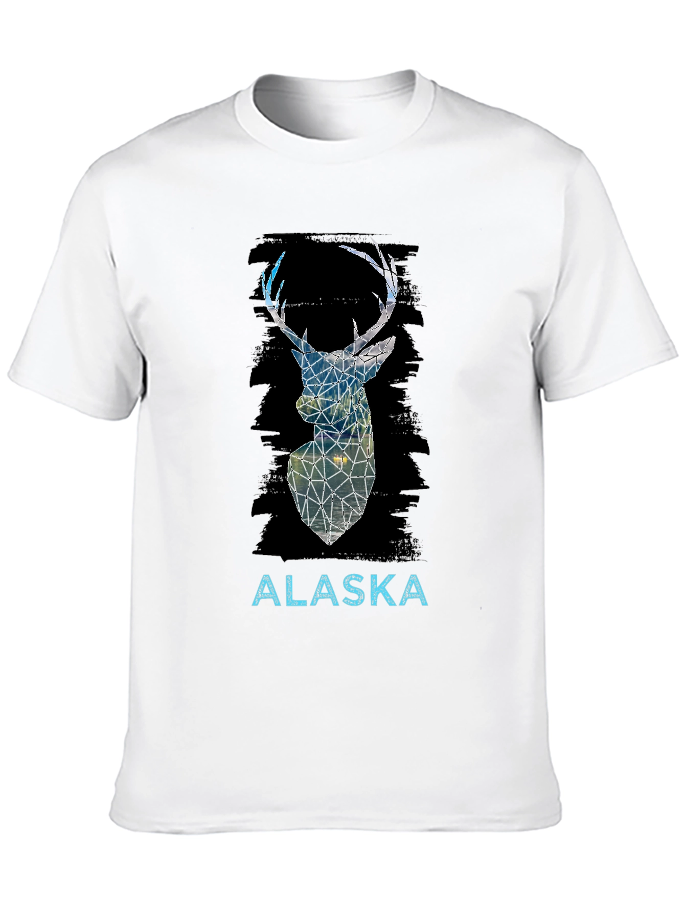 Alaska Deer Graphic Tee - Mens Black T-Shirt
