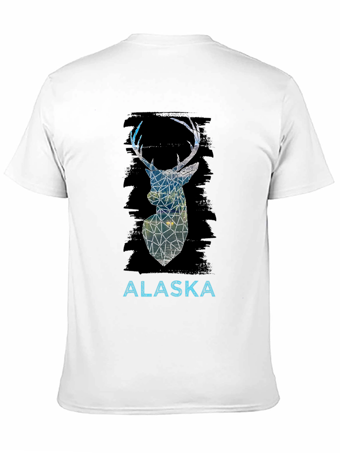 Alaska Deer Graphic Tee - Mens Black T-Shirt