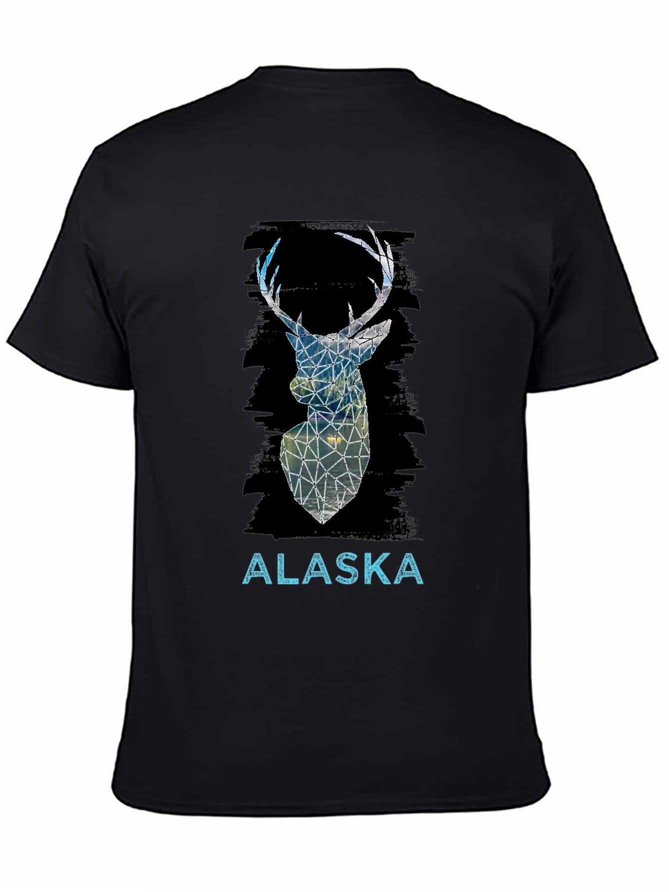 Alaska Deer Graphic Tee - Mens Black T-Shirt