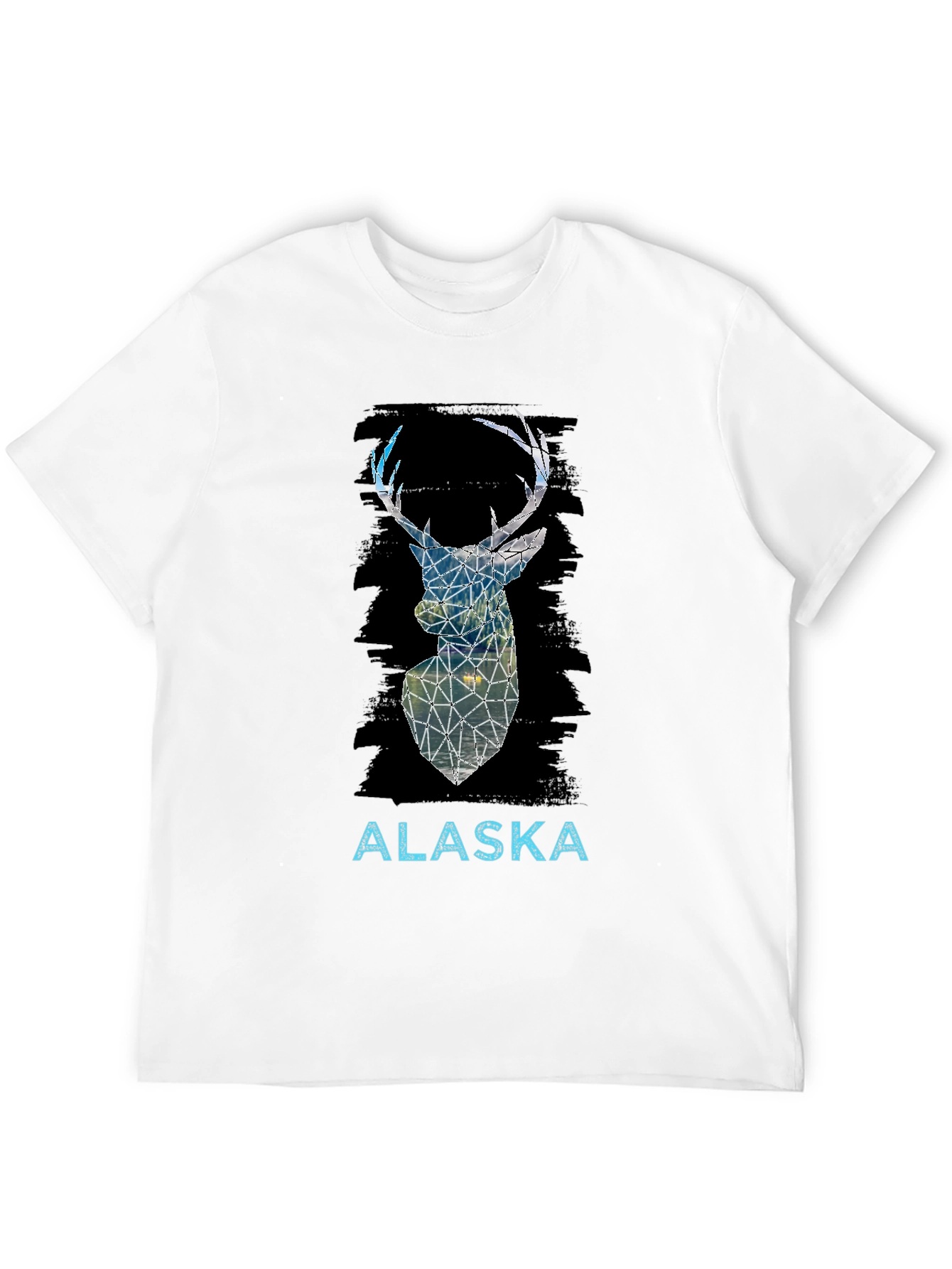 Alaska Deer Graphic Tee - Mens Black T-Shirt