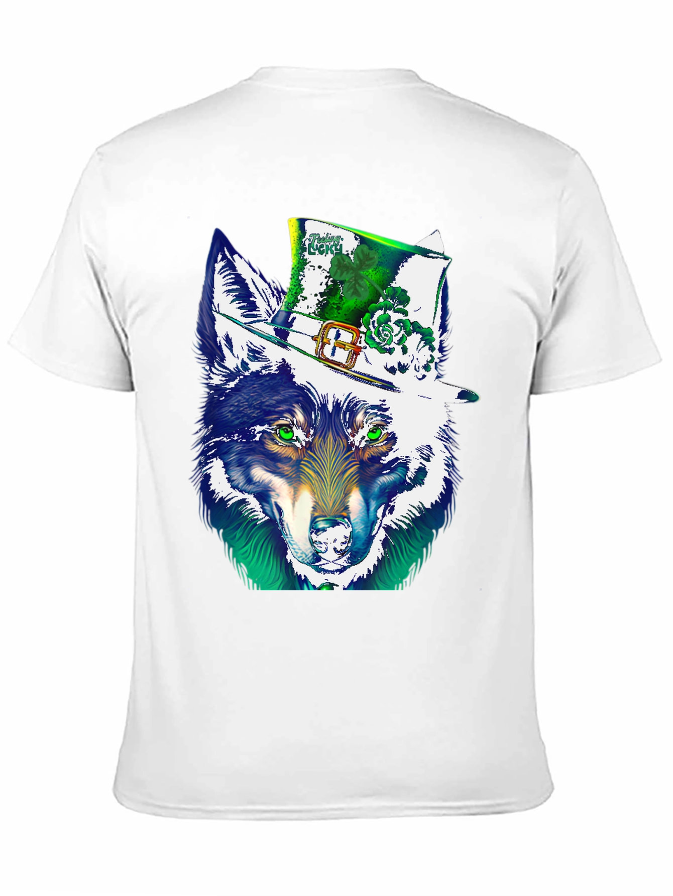 Lucky Wolf St. Patricks Day Graphic T-Shirt