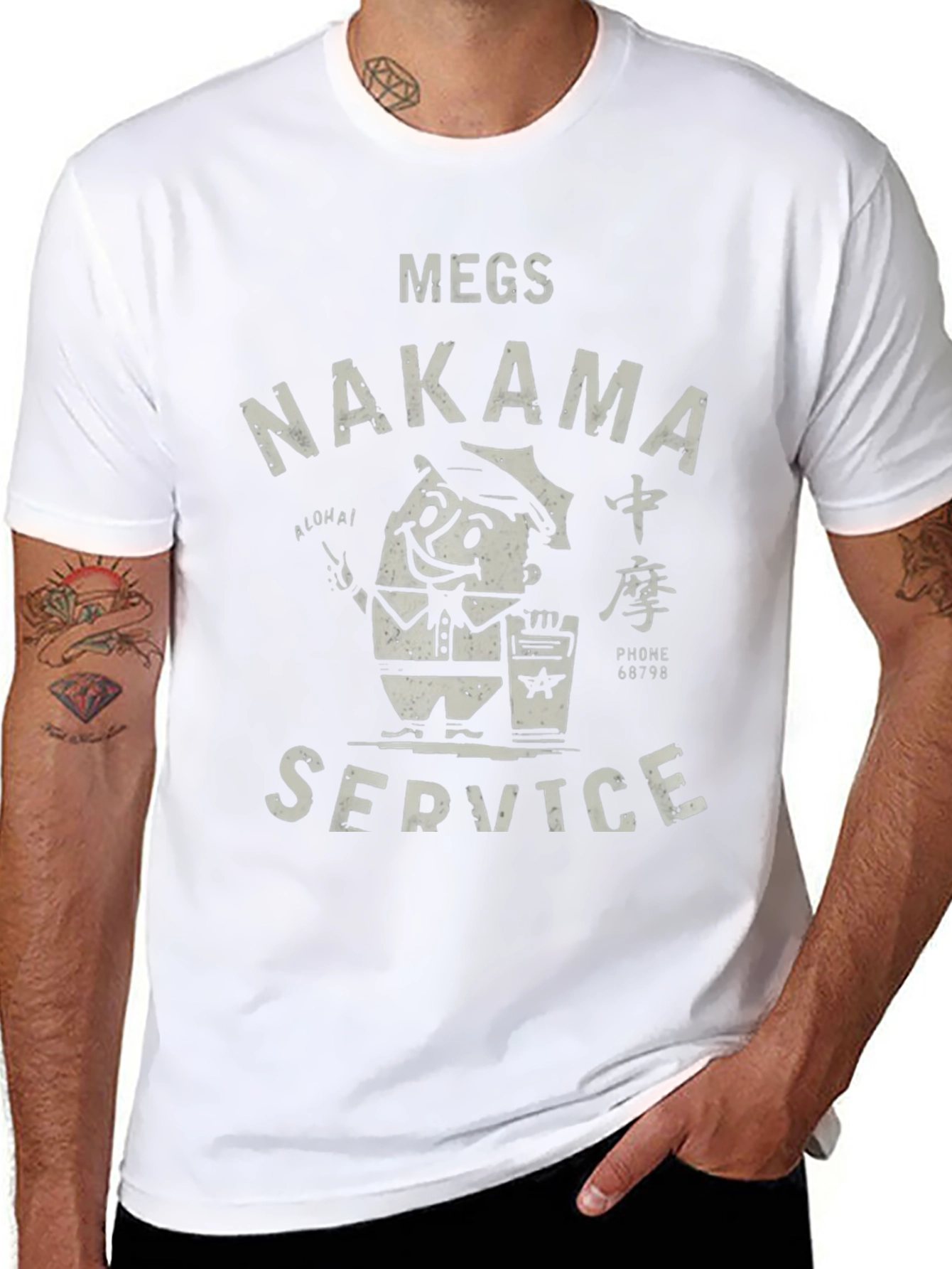 MEGS NAKAMA Service T-Shirt - Retro Style