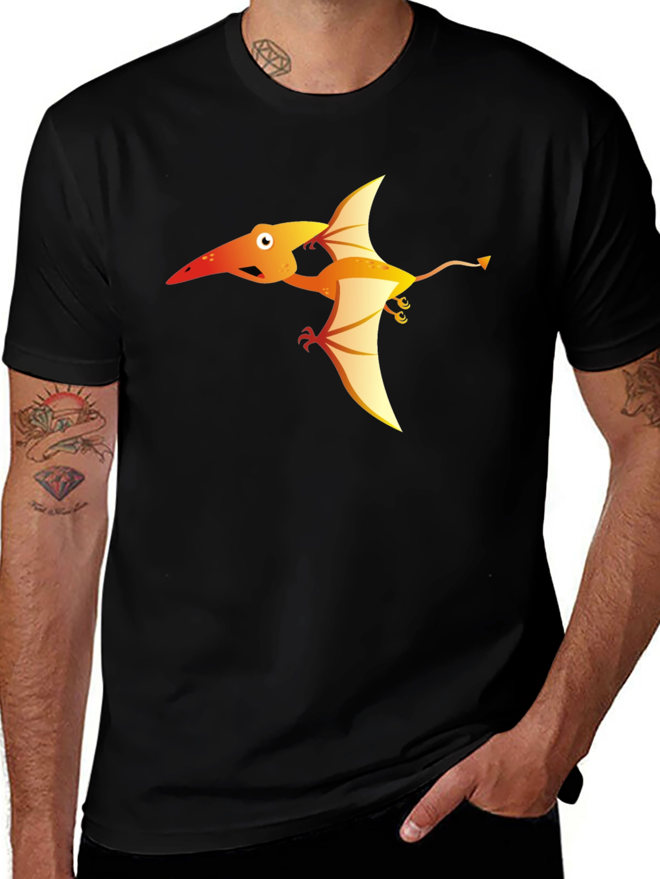 Cartoon Pterodactyl Graphic Tee