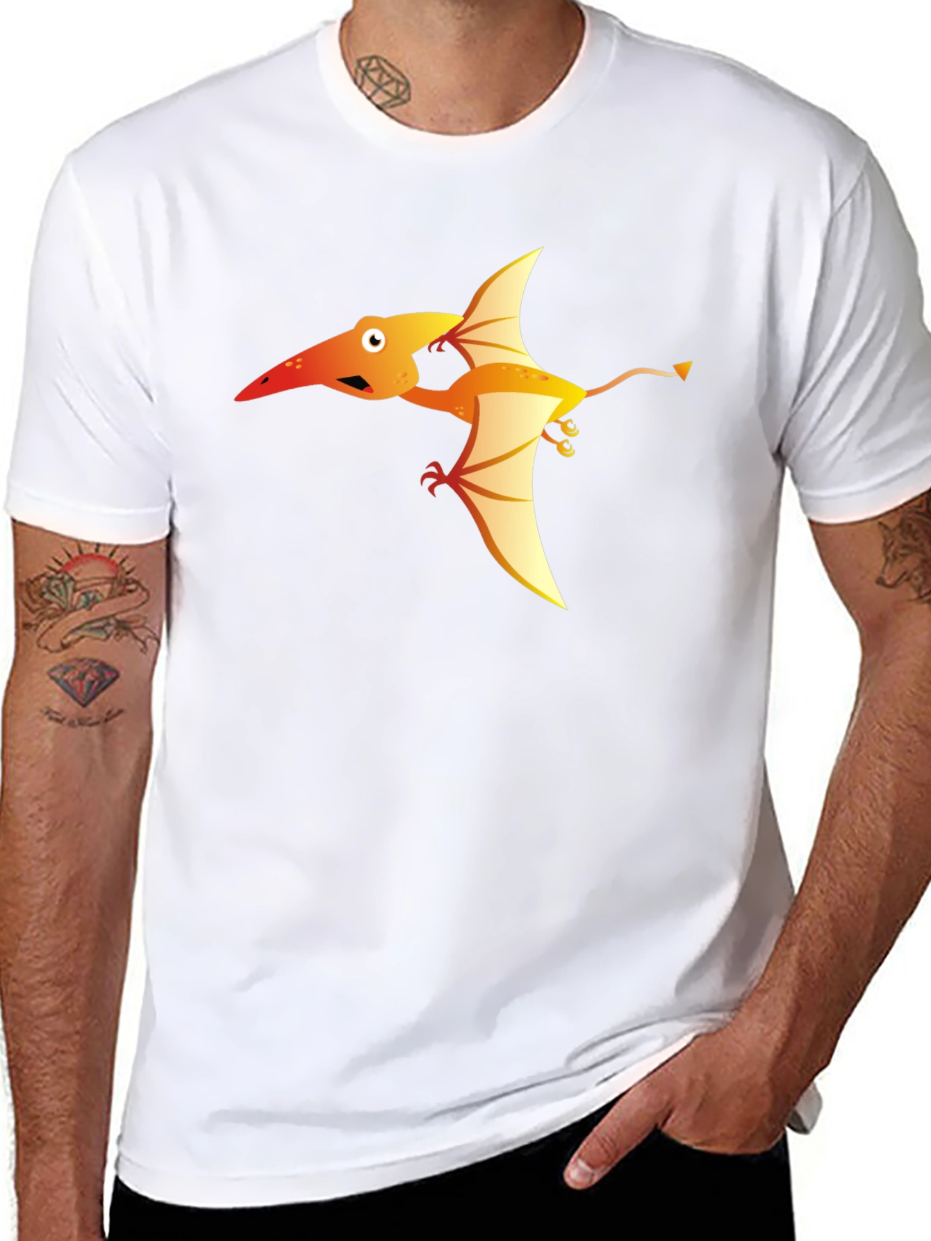 Cartoon Pterodactyl Graphic Tee