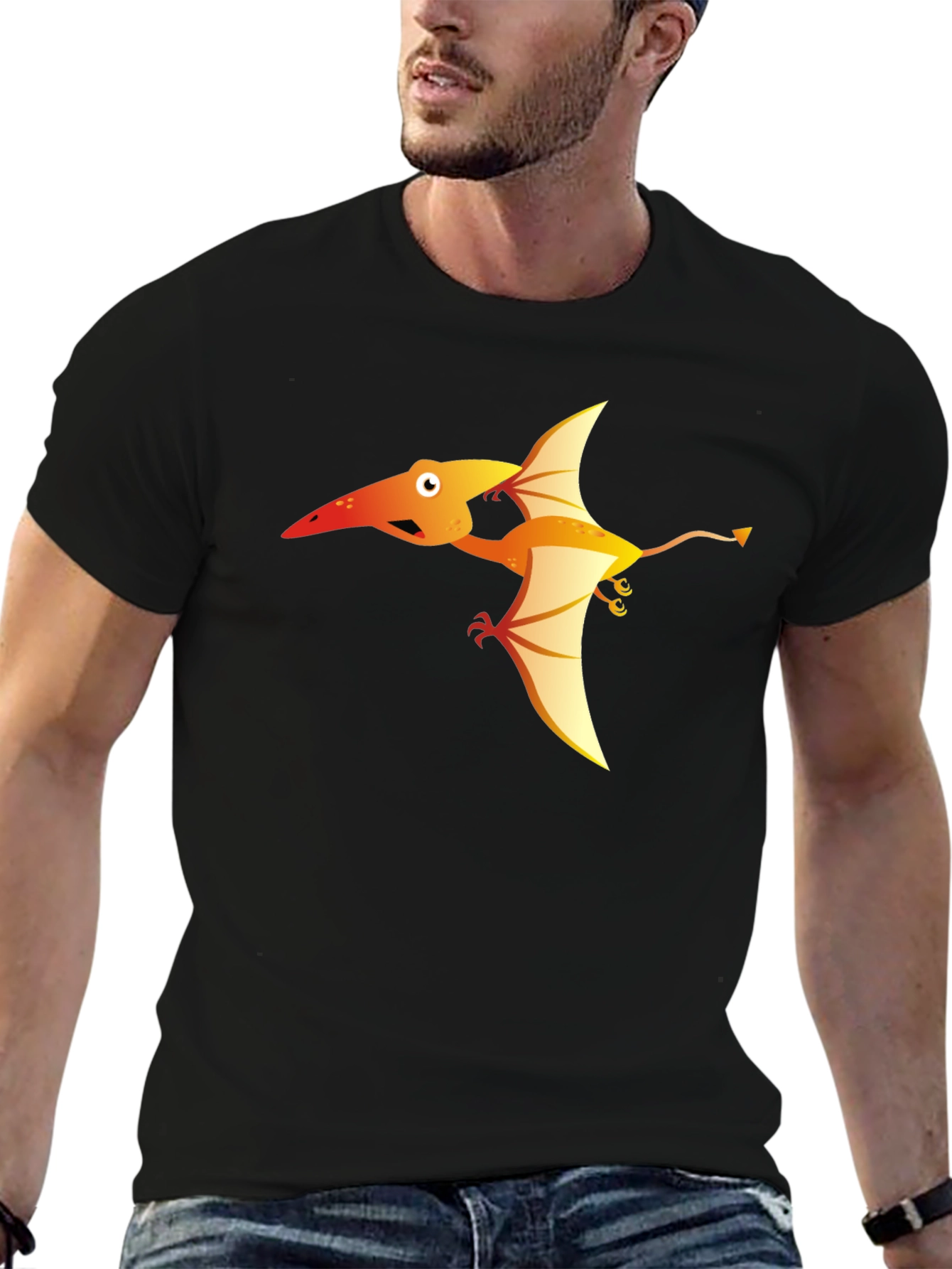 Cartoon Pterodactyl Graphic Tee