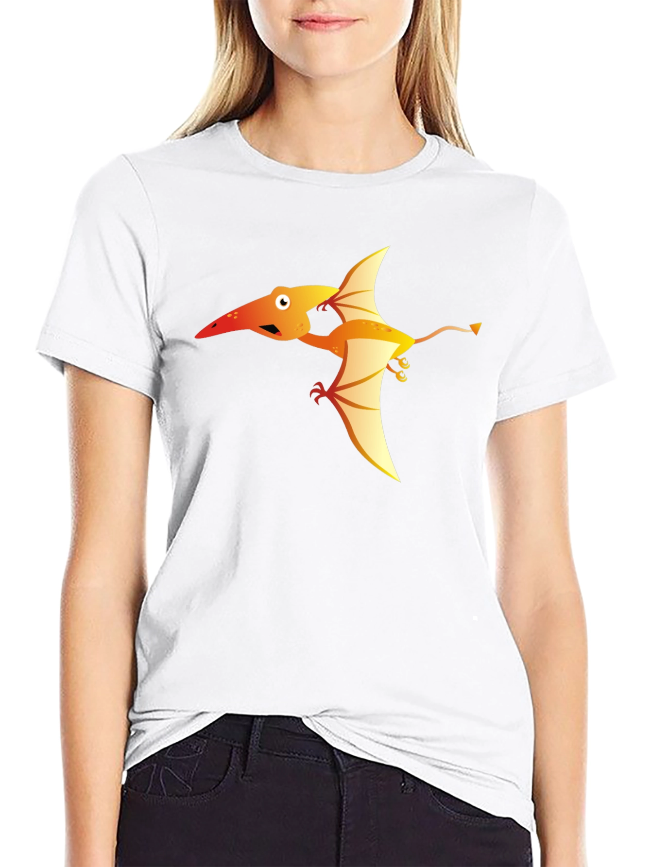 Cartoon Pterodactyl Graphic Tee