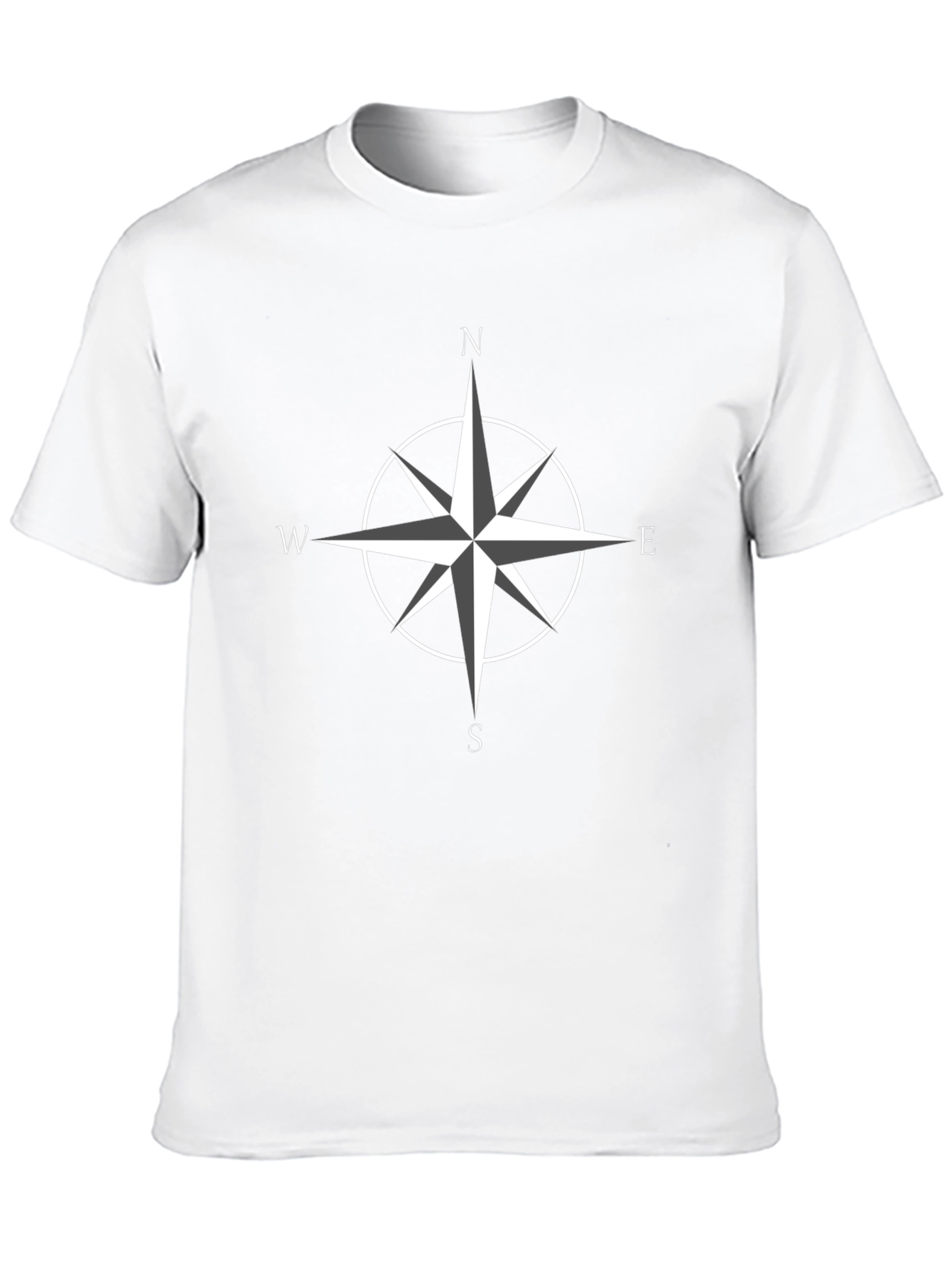 Compass Rose Graphic T-Shirt - Black