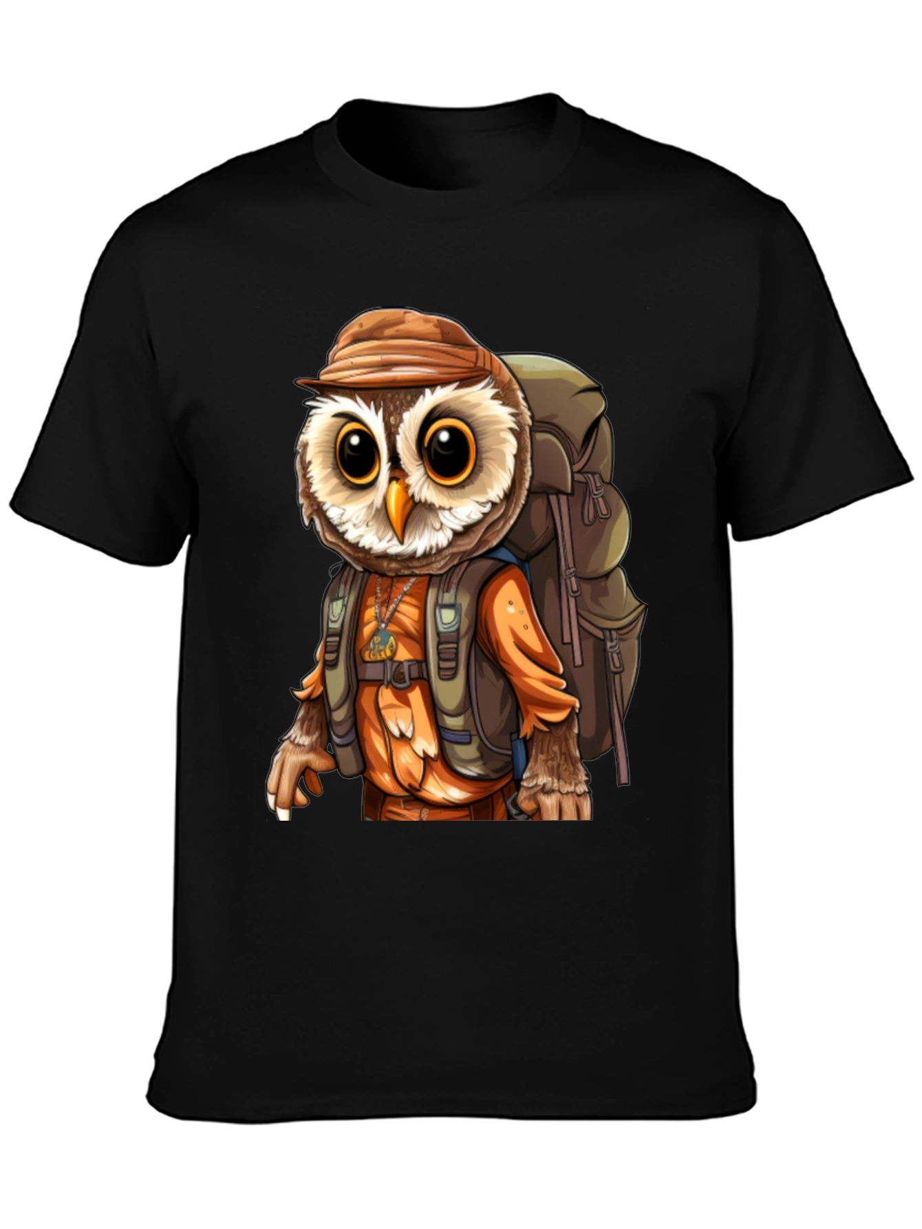Owl Hiker T-Shirt - Black