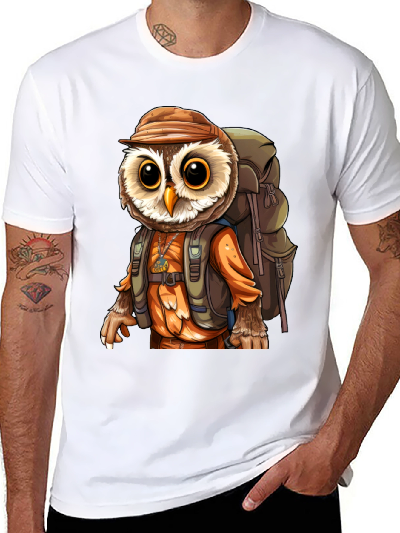 Owl Hiker T-Shirt - Black