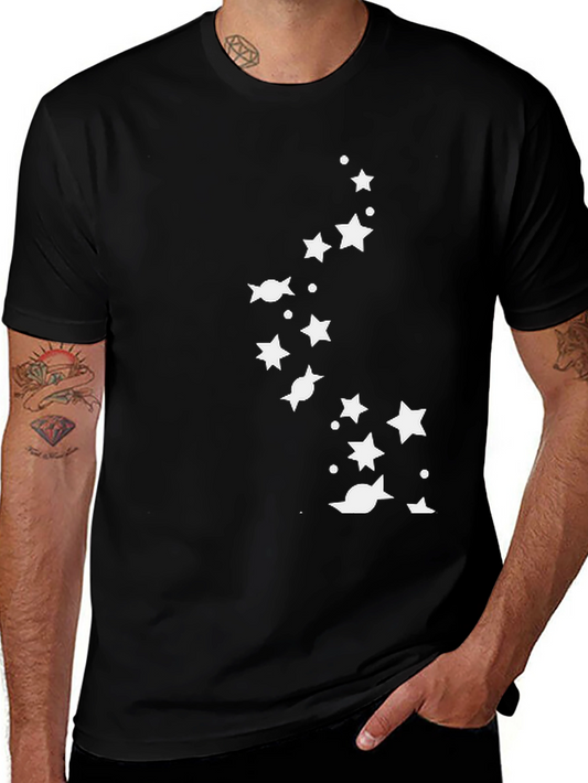 Starry Night Mens Black Graphic Tee