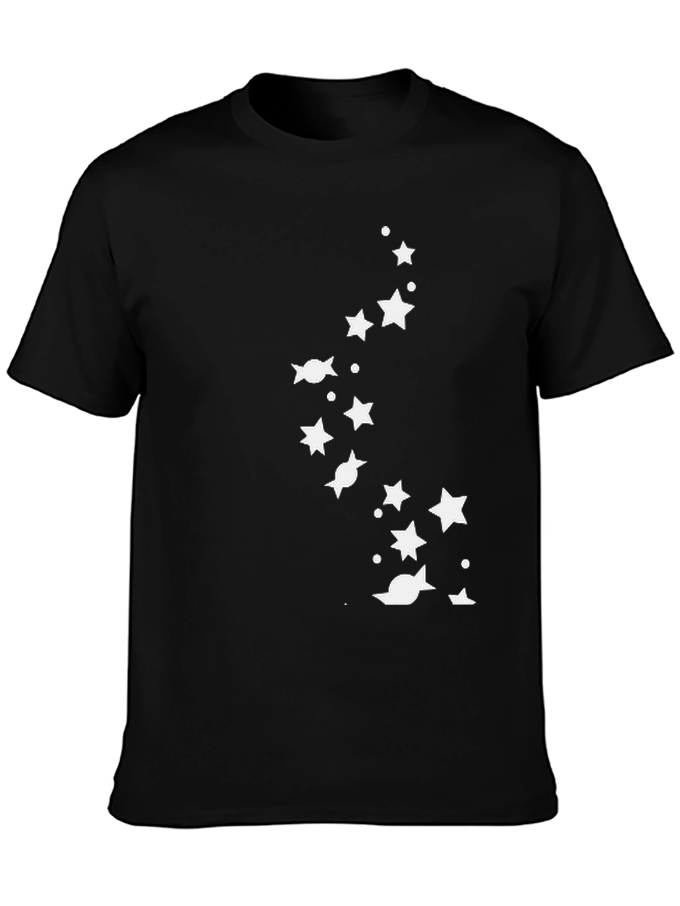 Starry Night Mens Black Graphic Tee