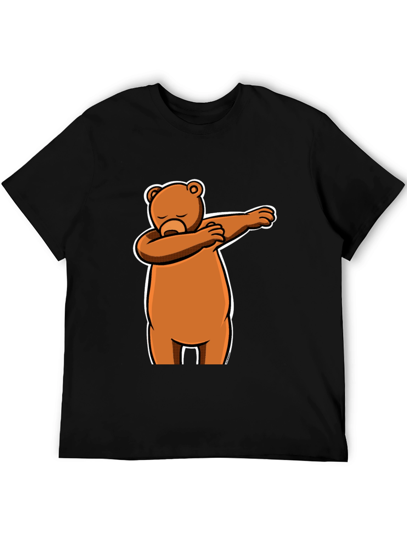 Dabbing Bear Black T-Shirt - Fun Cartoon Graphic Tee