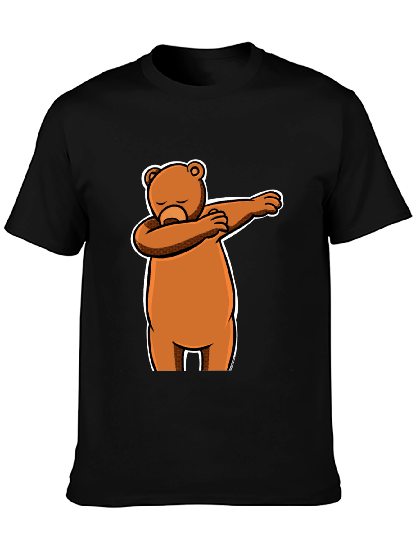 Dabbing Bear Black T-Shirt - Fun Cartoon Graphic Tee