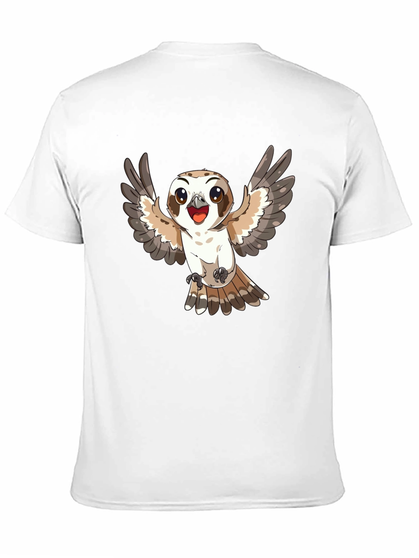 Cute Cartoon Owl T-Shirt - Black Cotton Tee