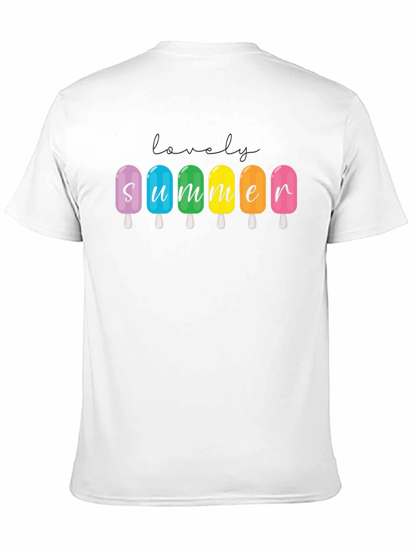 Lovely Summer Popsicle Graphic Tee - Black