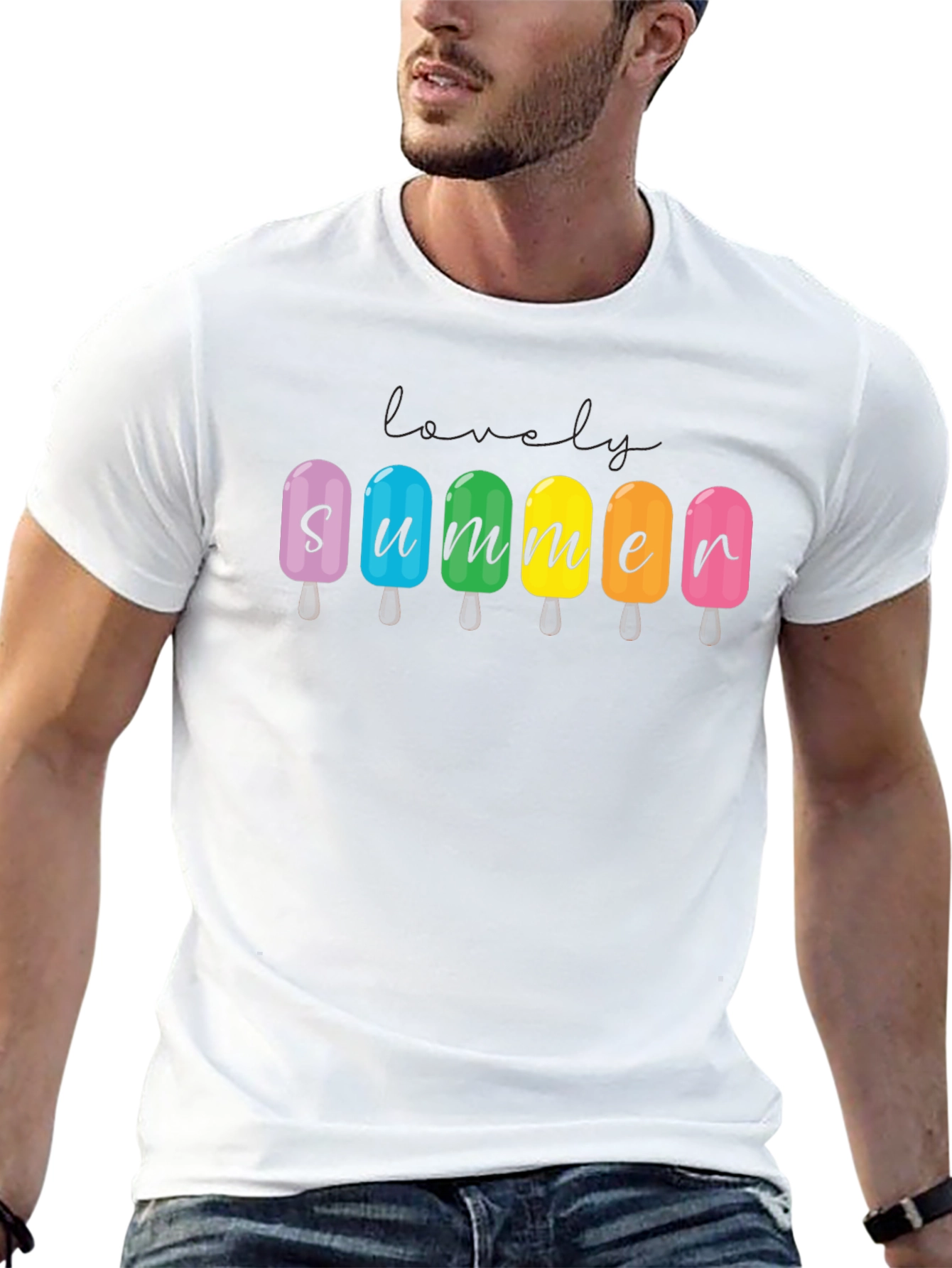 Lovely Summer Popsicle Graphic Tee - Black