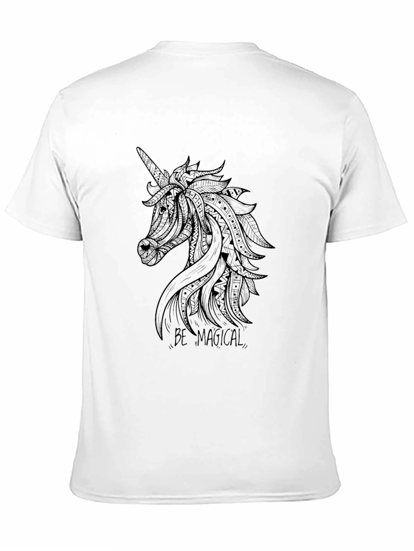 Magical Unicorn Graphic Black T-Shirt