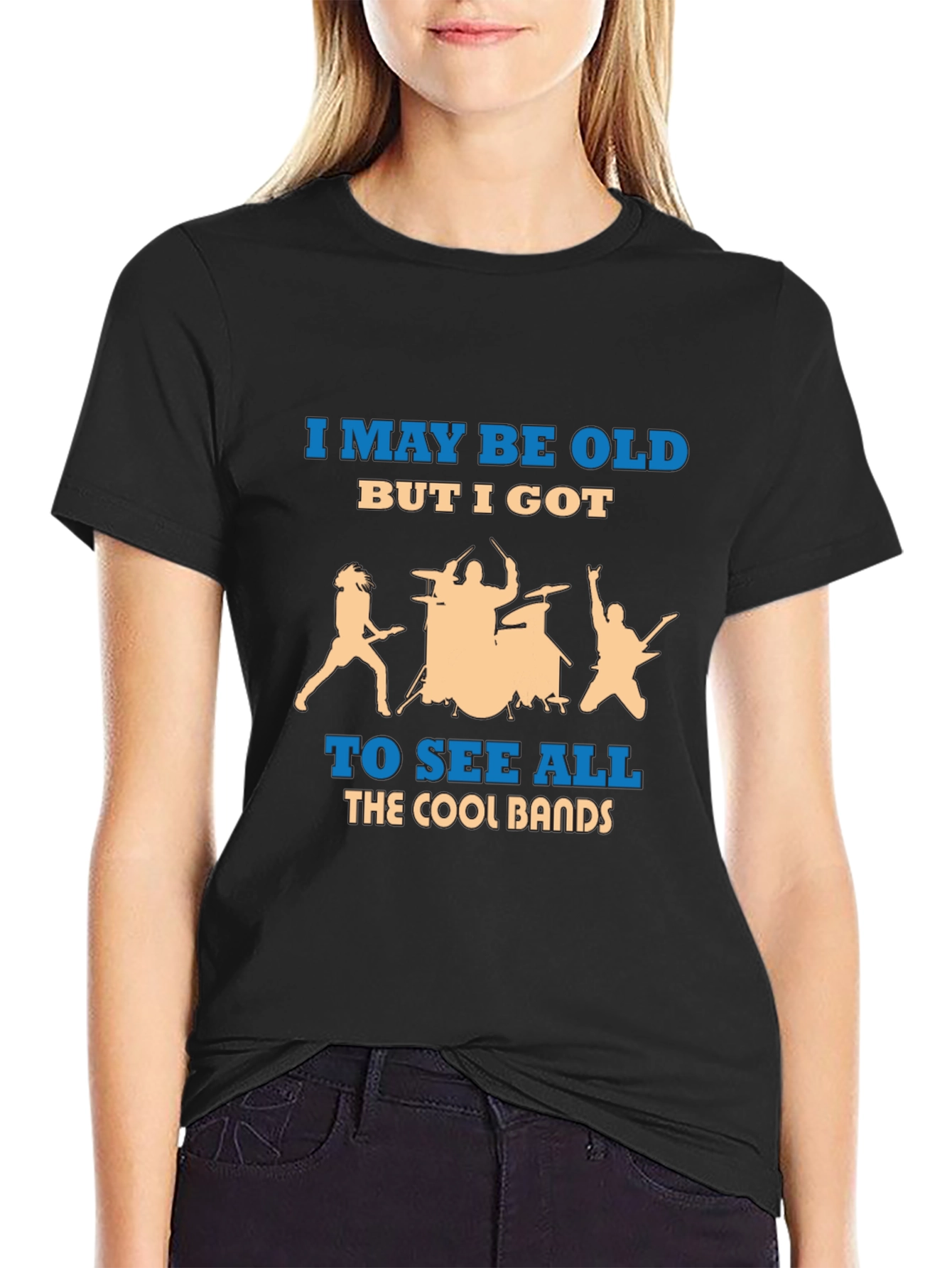 I May Be Old Cool Bands Graphic Tee