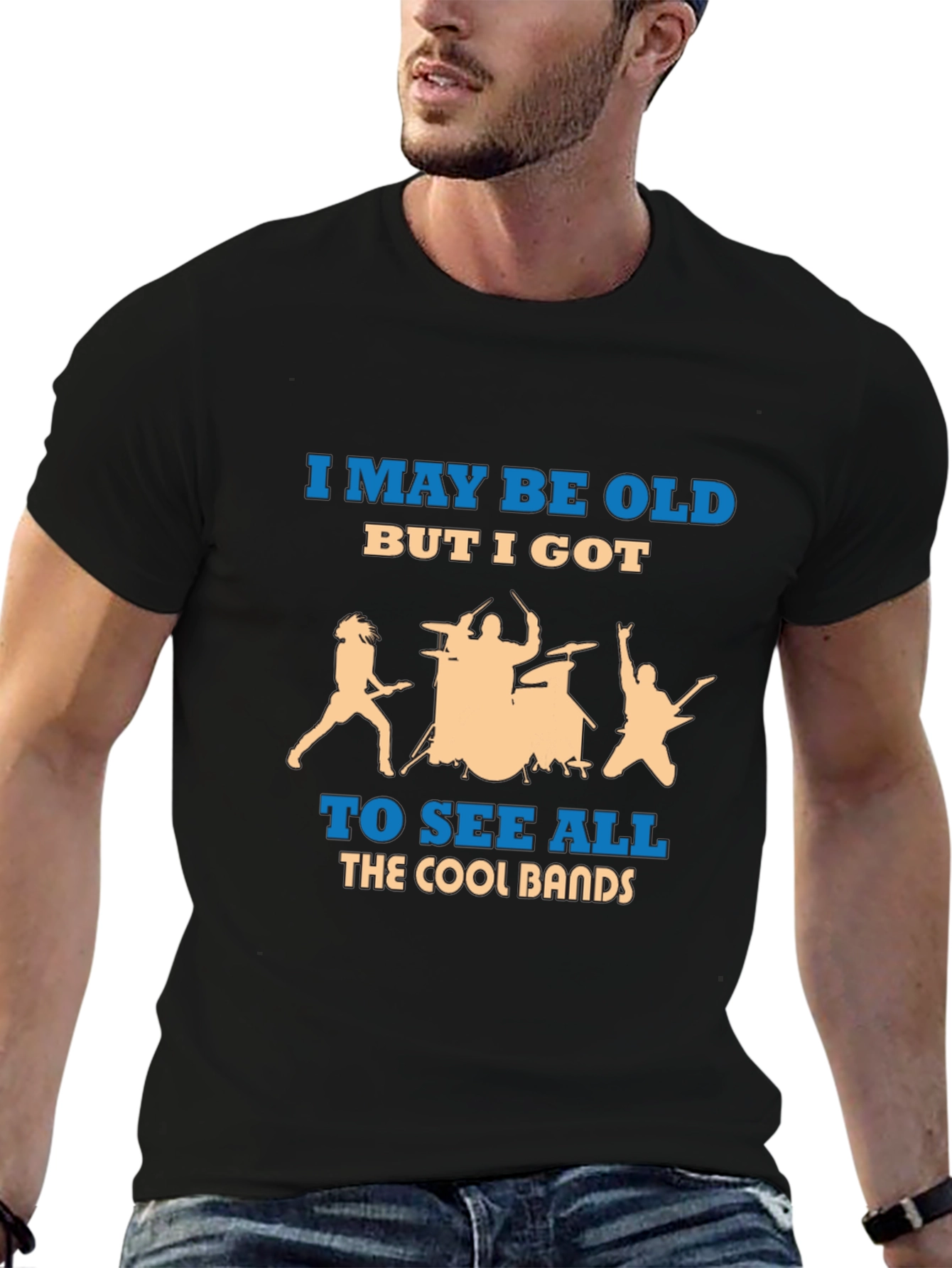 I May Be Old Cool Bands Graphic Tee