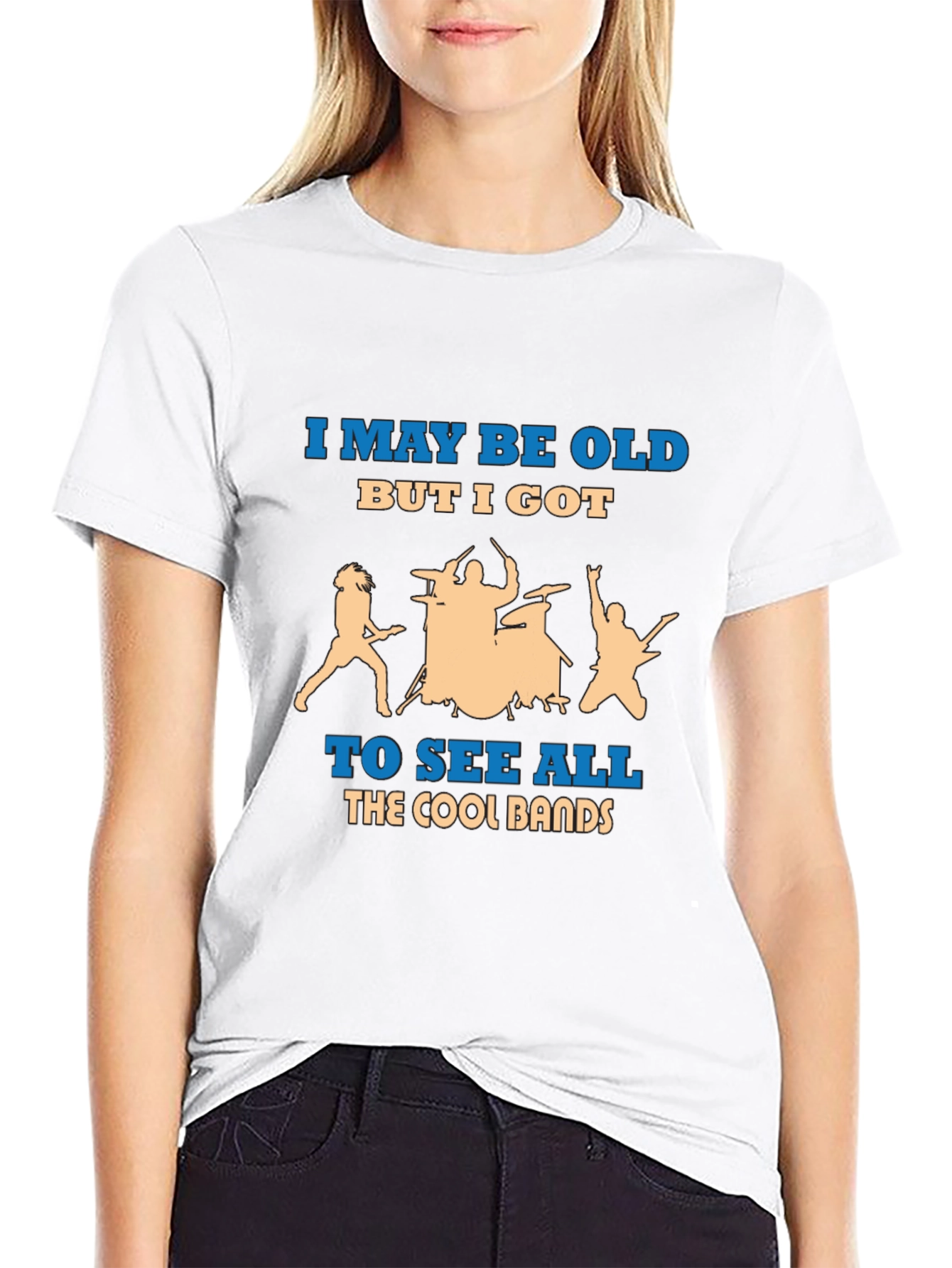 I May Be Old Cool Bands Graphic Tee