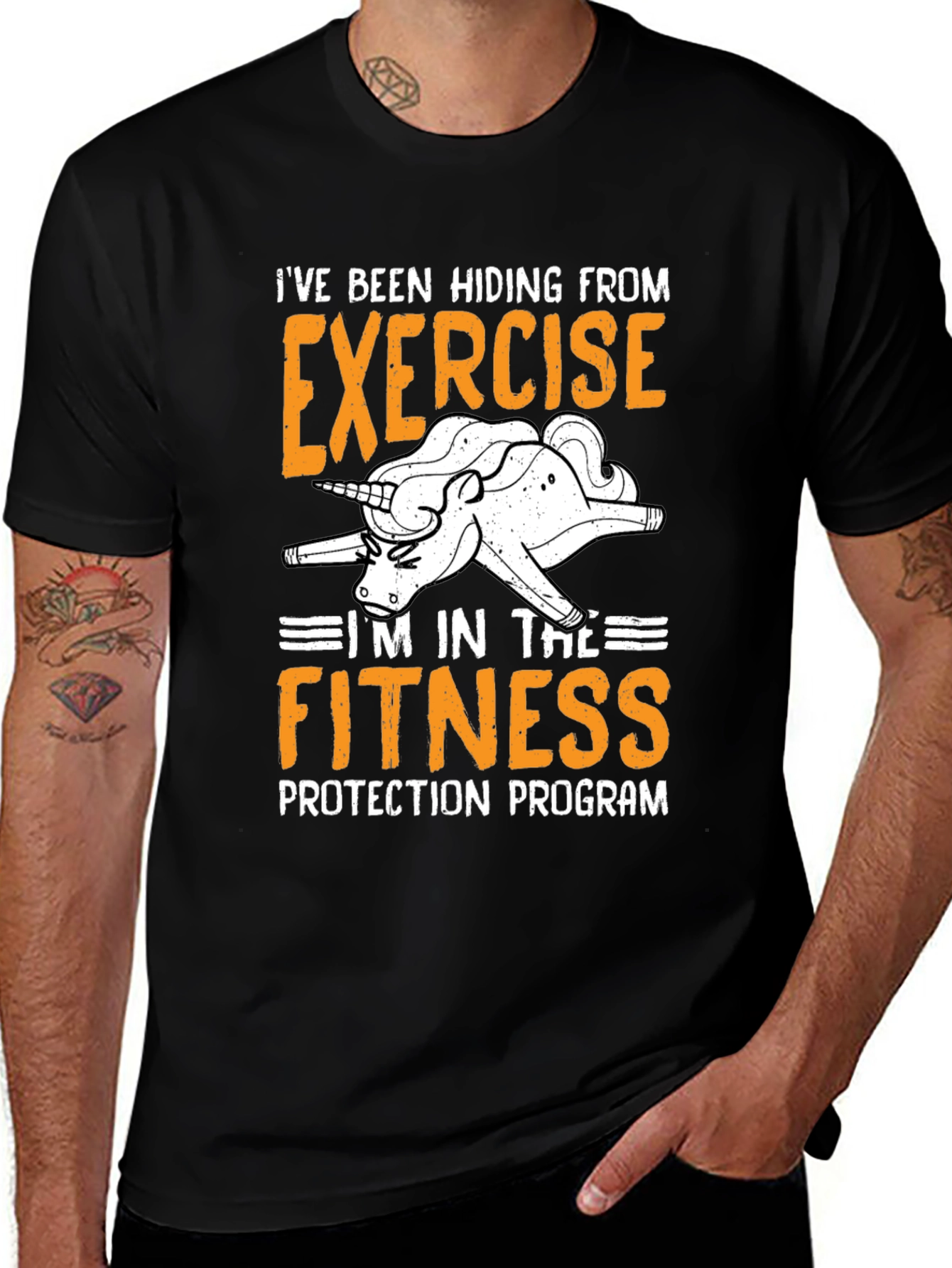 Funny Exercise Protection Program Unicorn T-Shirt