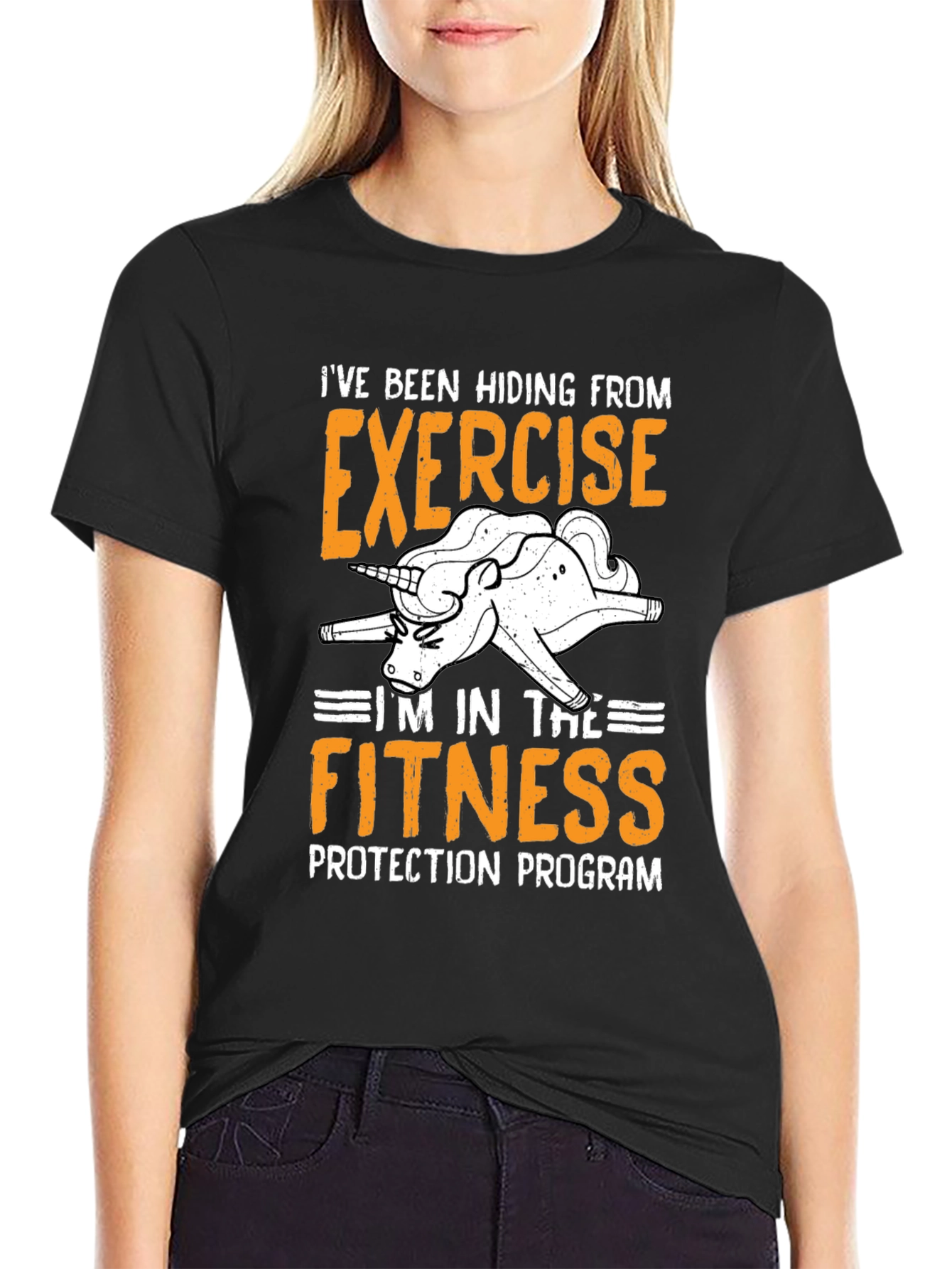 Funny Exercise Protection Program Unicorn T-Shirt
