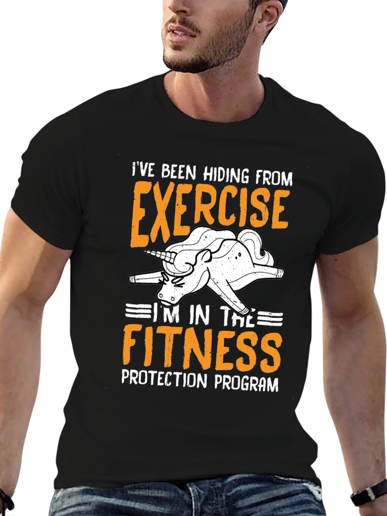 Funny Exercise Protection Program Unicorn T-Shirt