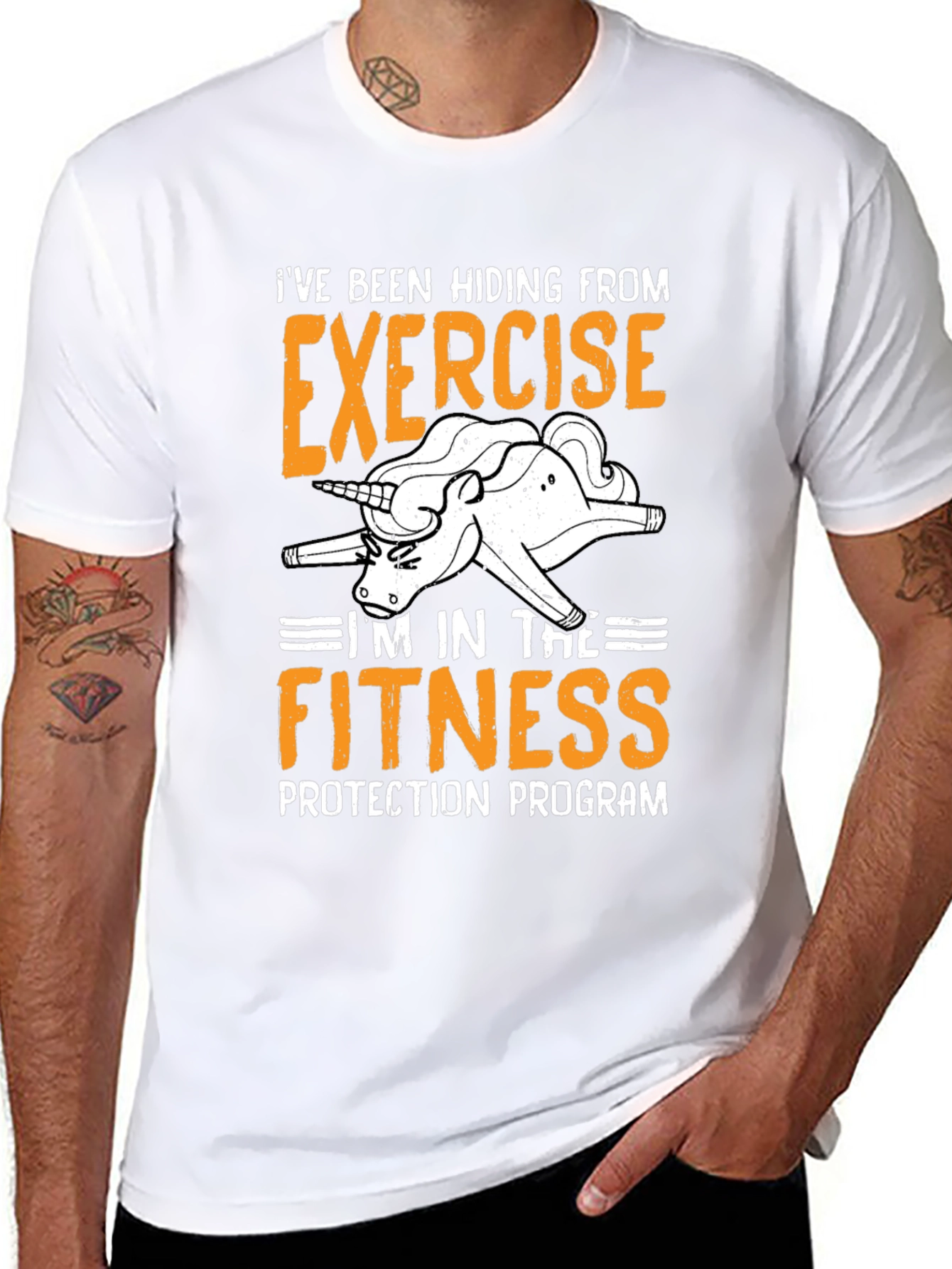 Funny Exercise Protection Program Unicorn T-Shirt