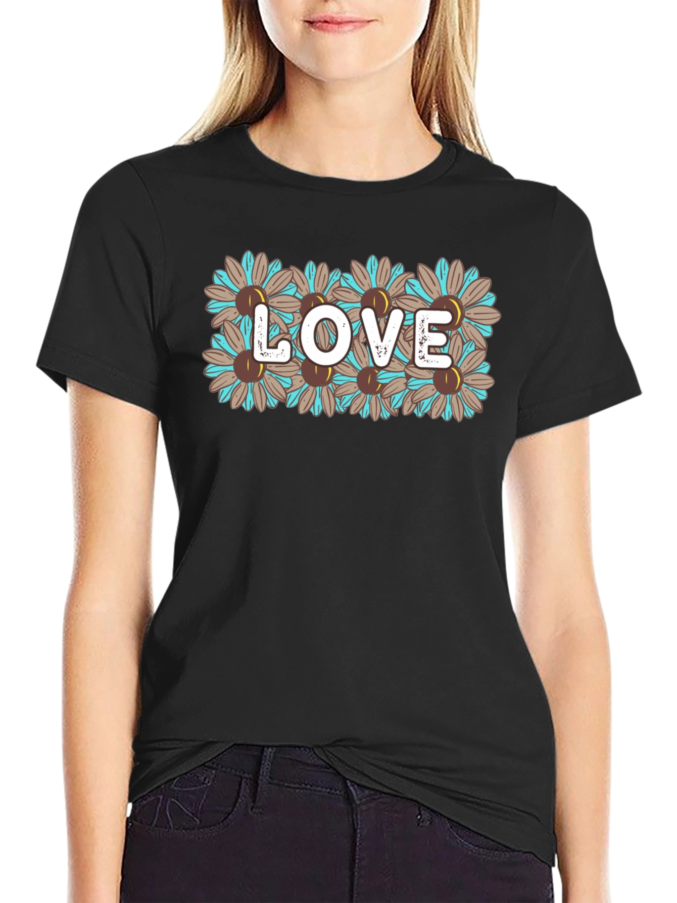 Floral LOVE Graphic Tee - Stylish & Unique