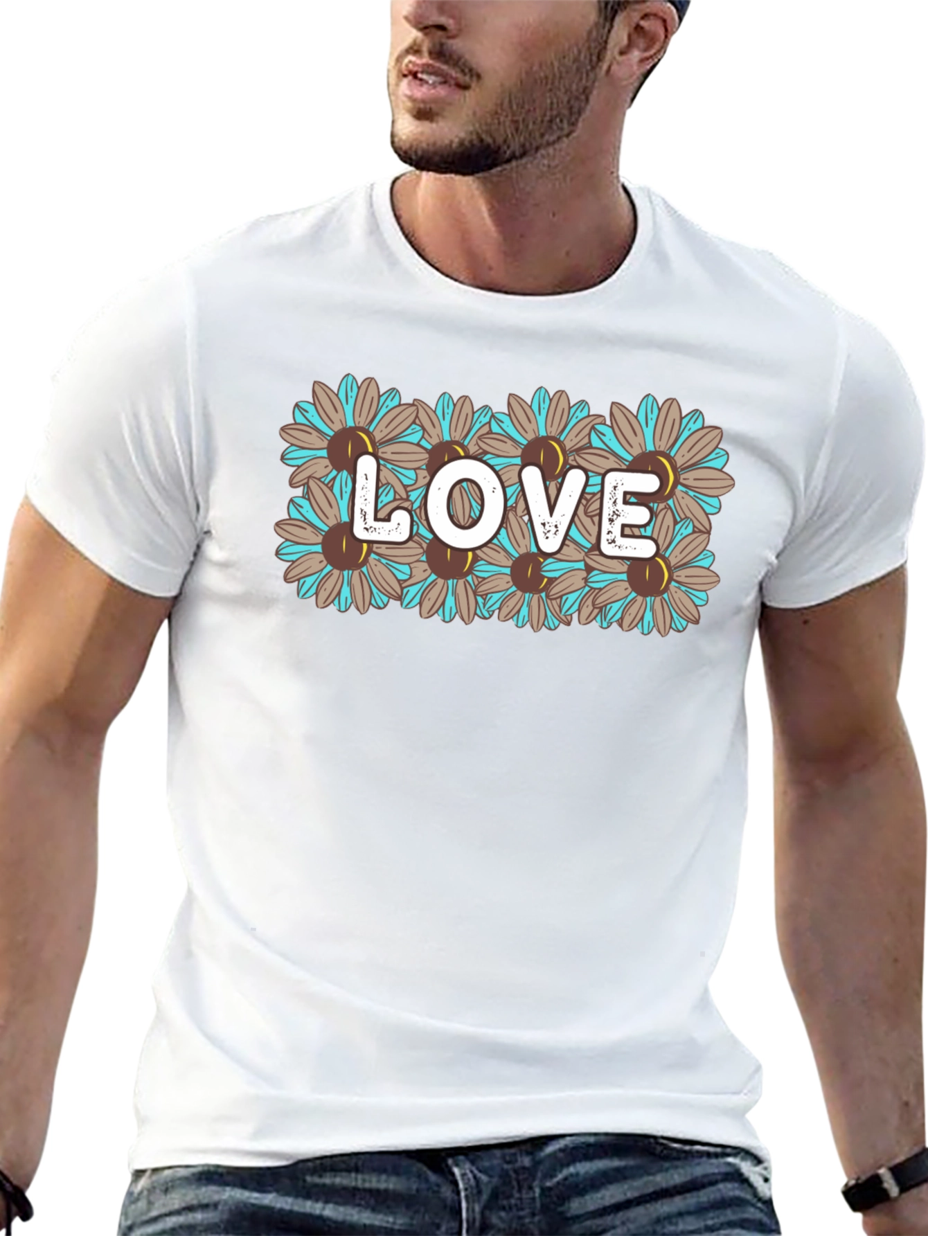 Floral LOVE Graphic Tee - Stylish & Unique