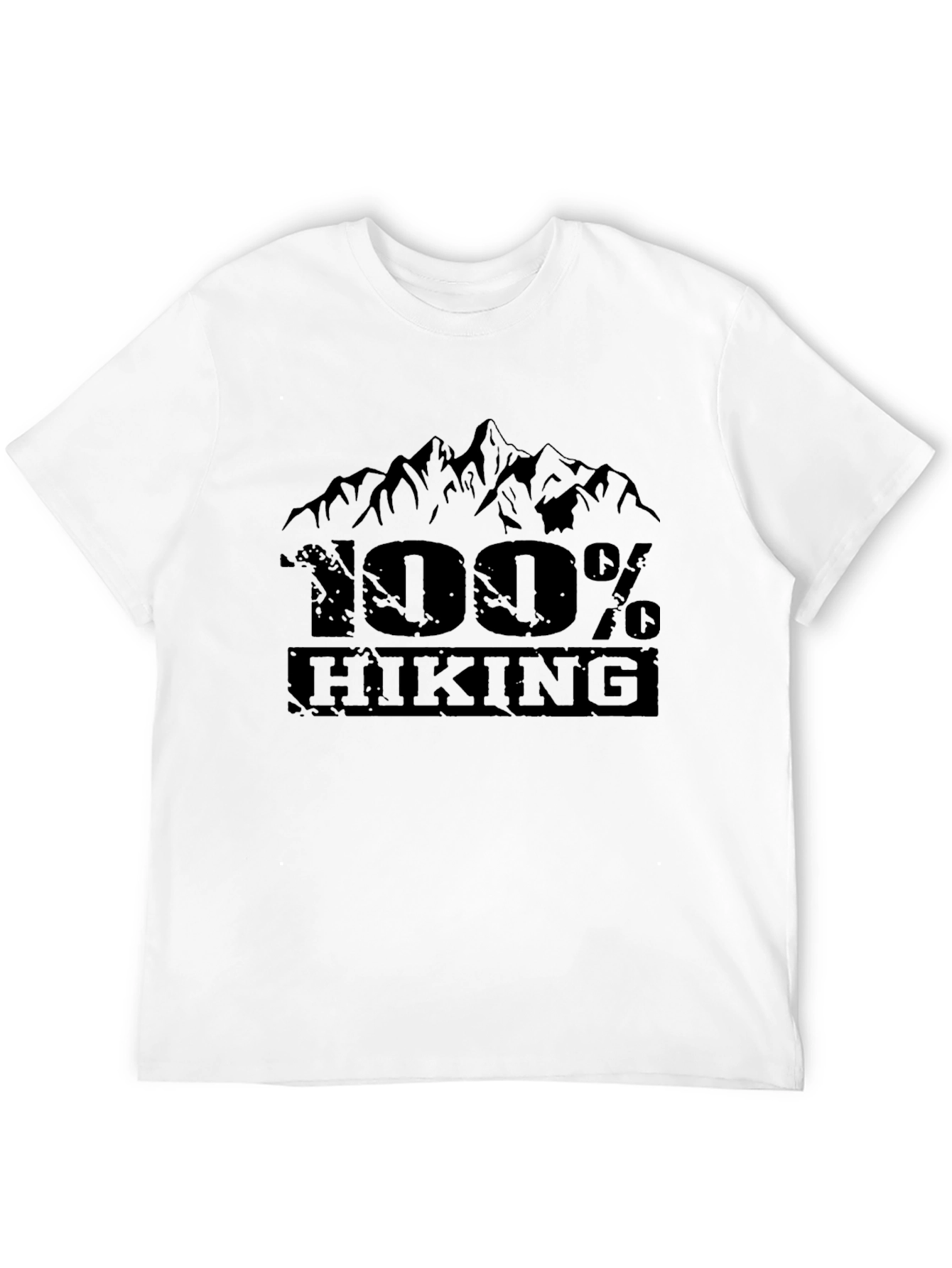 100% Hiking Graphic Tee - Black Mountain Design