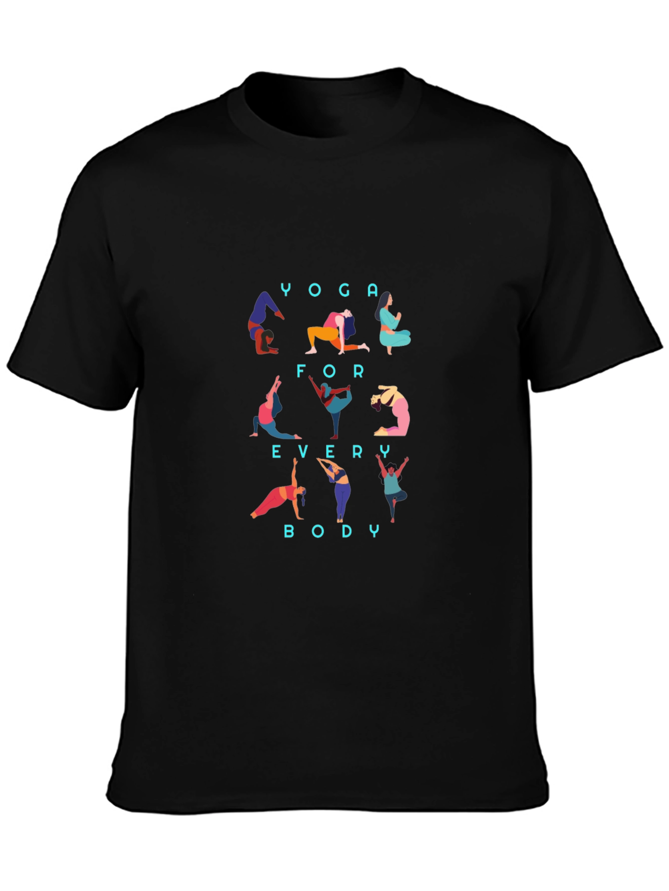 Yoga for Every Body Black T-Shirt