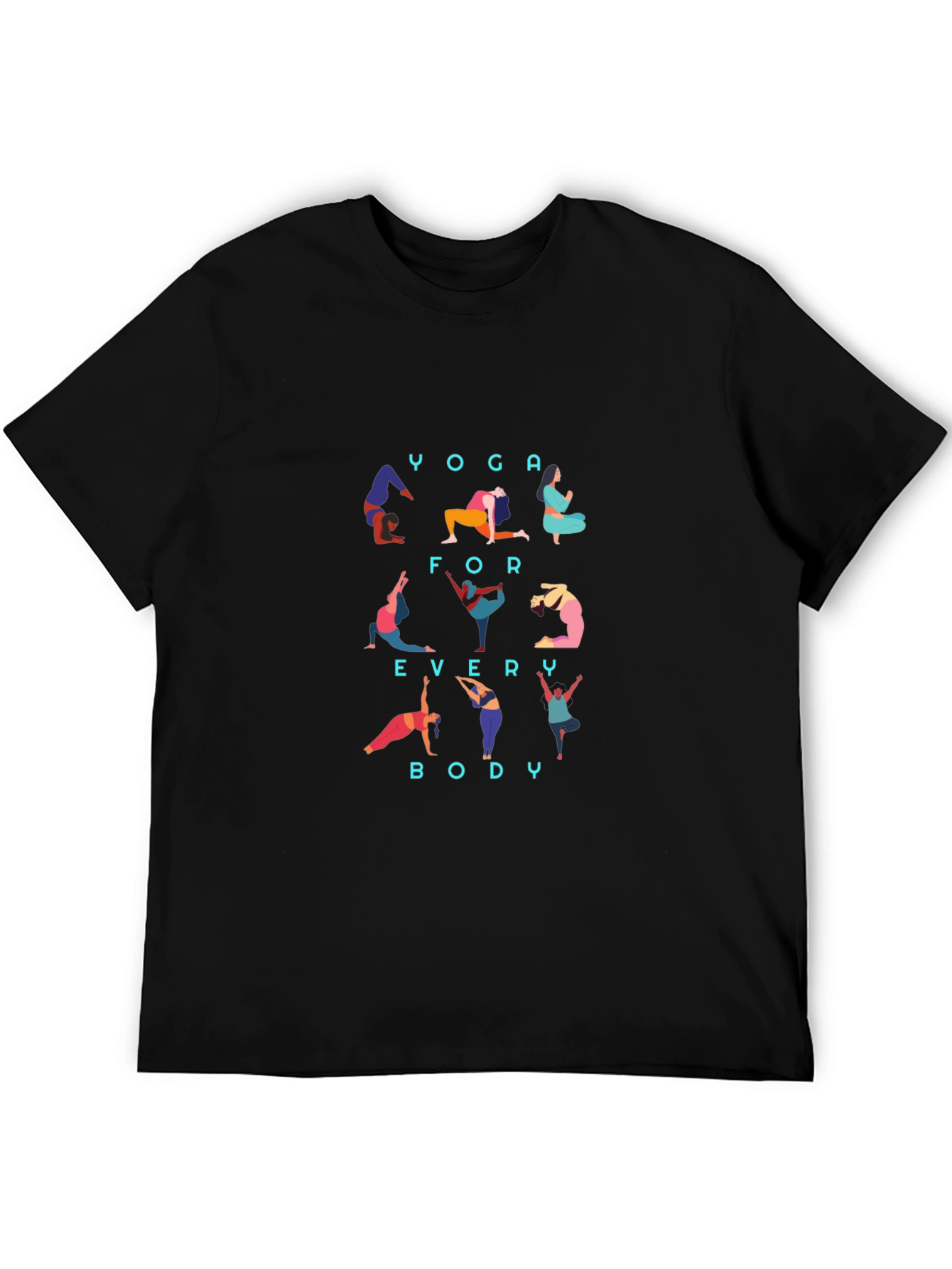Yoga for Every Body Black T-Shirt