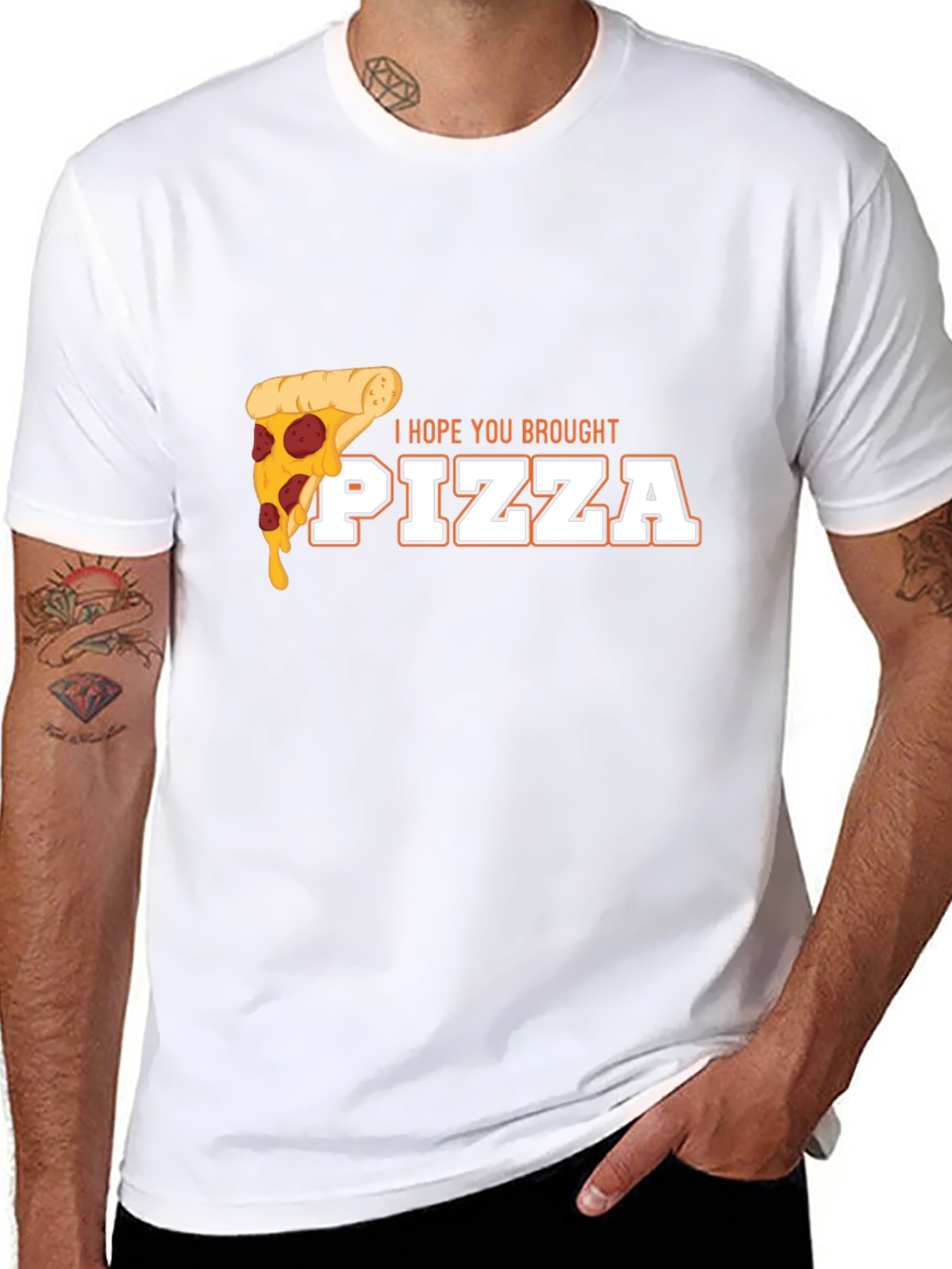 I Hope You Brought Pizza Funny Graphic Tee
