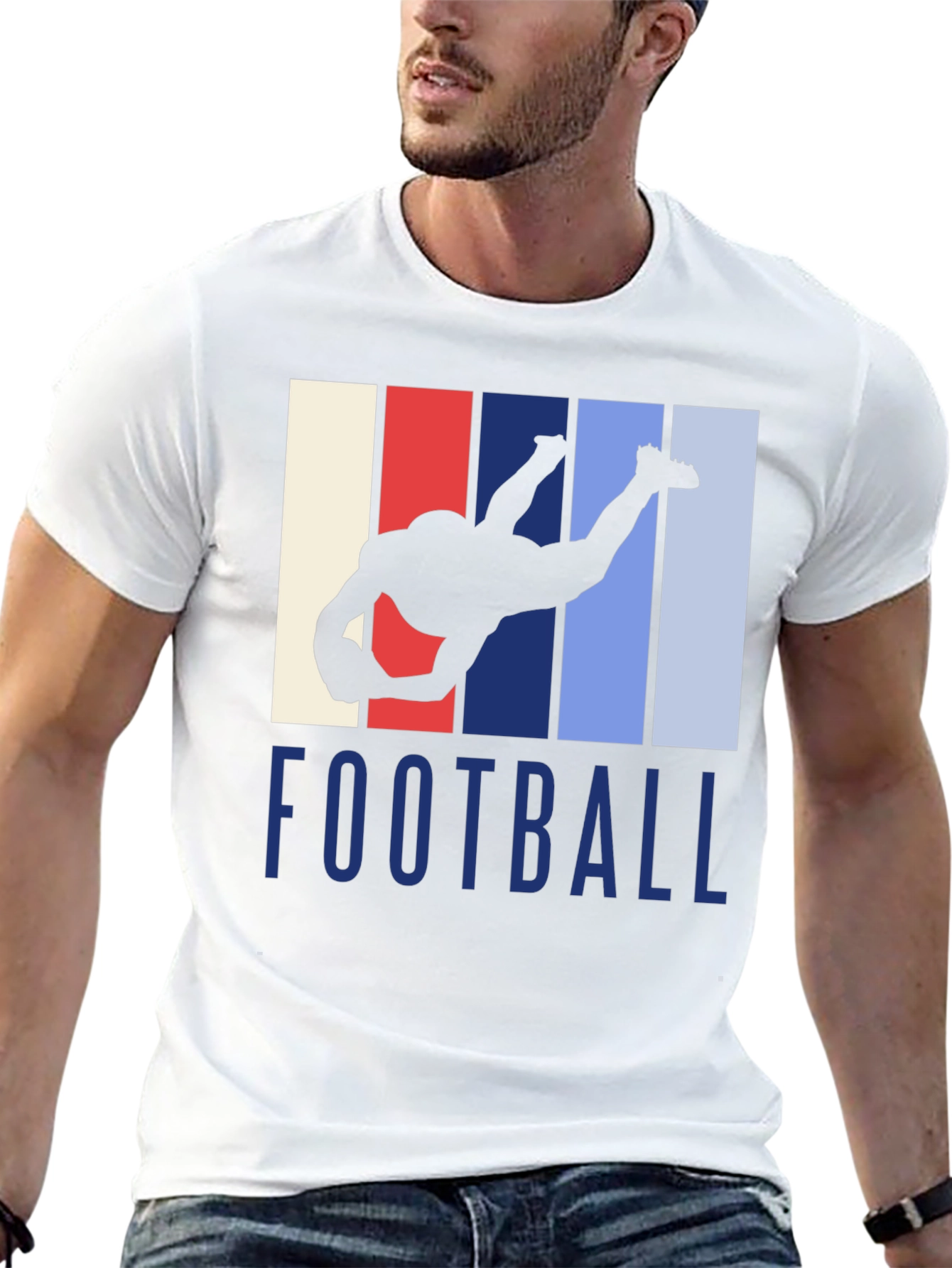 Football Player Silhouette T-Shirt
