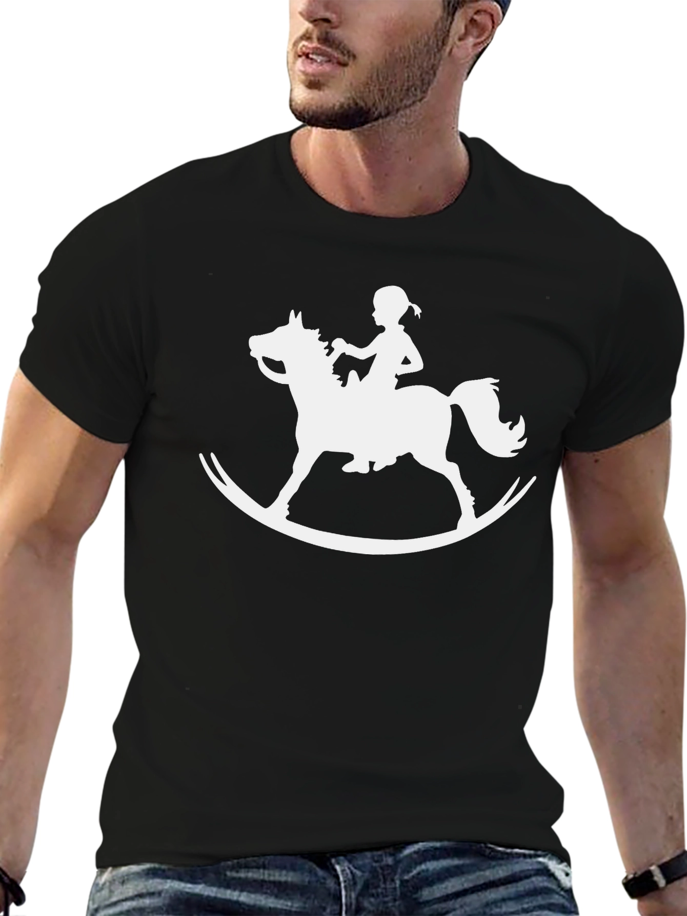 Rocking Horse Graphic Tee - Classic Black T-Shirt