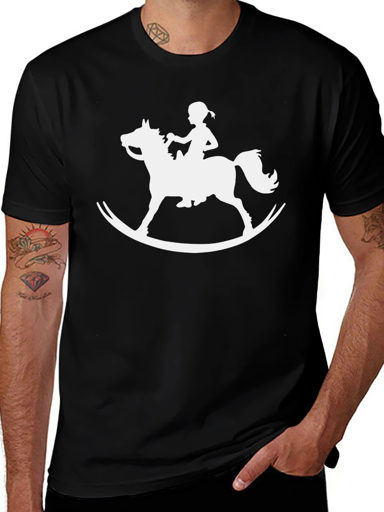 Rocking Horse Graphic Tee - Classic Black T-Shirt