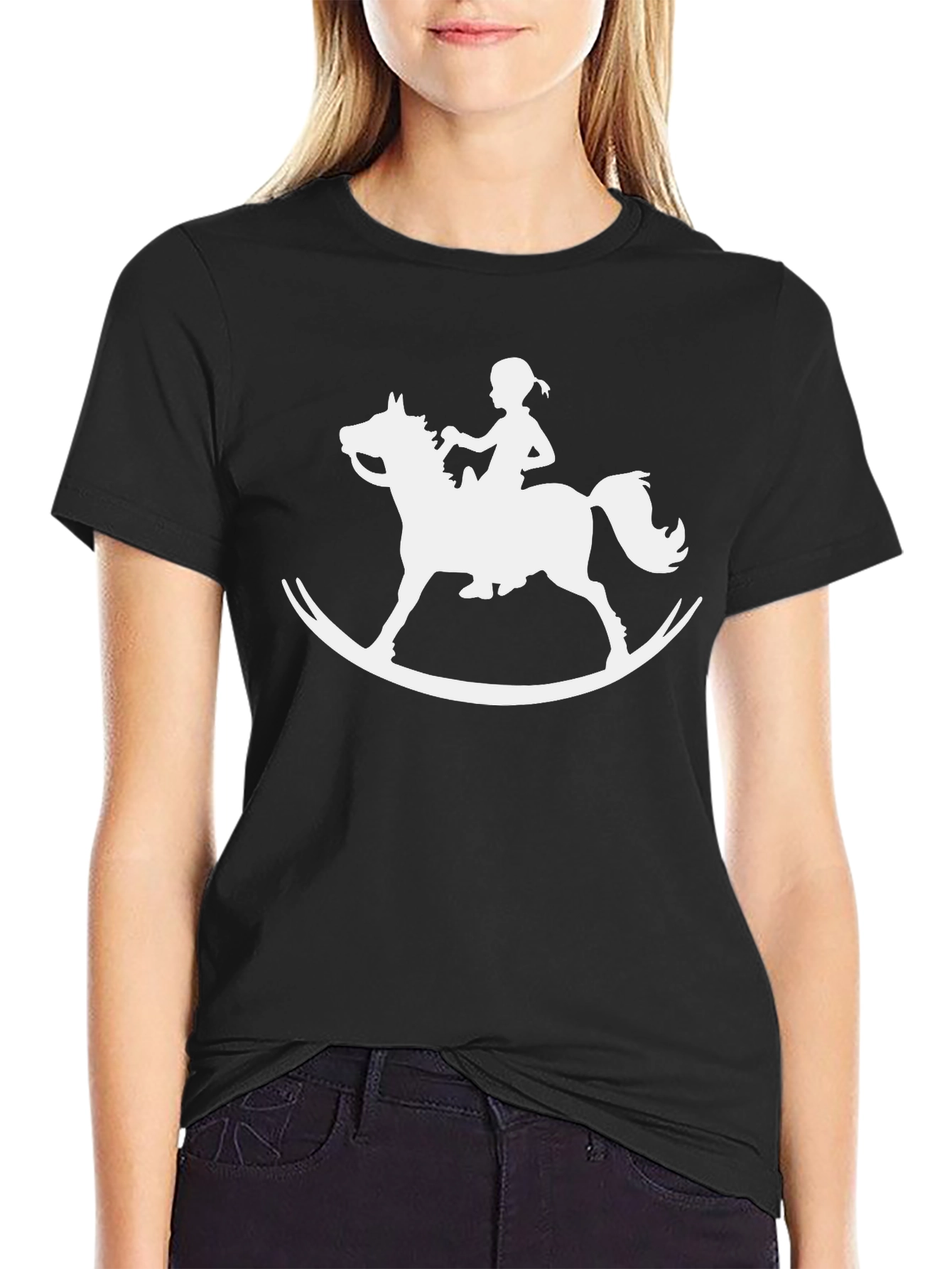 Rocking Horse Graphic Tee - Classic Black T-Shirt