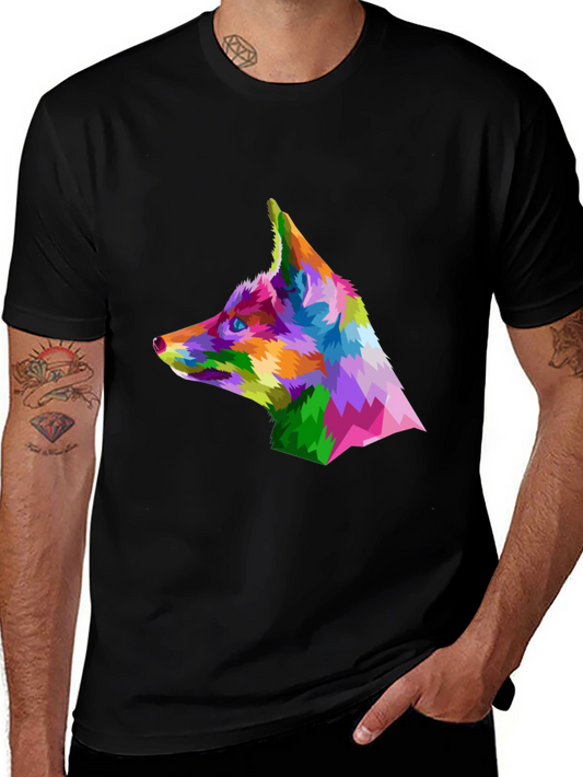 Geometric Fox Head T-Shirt