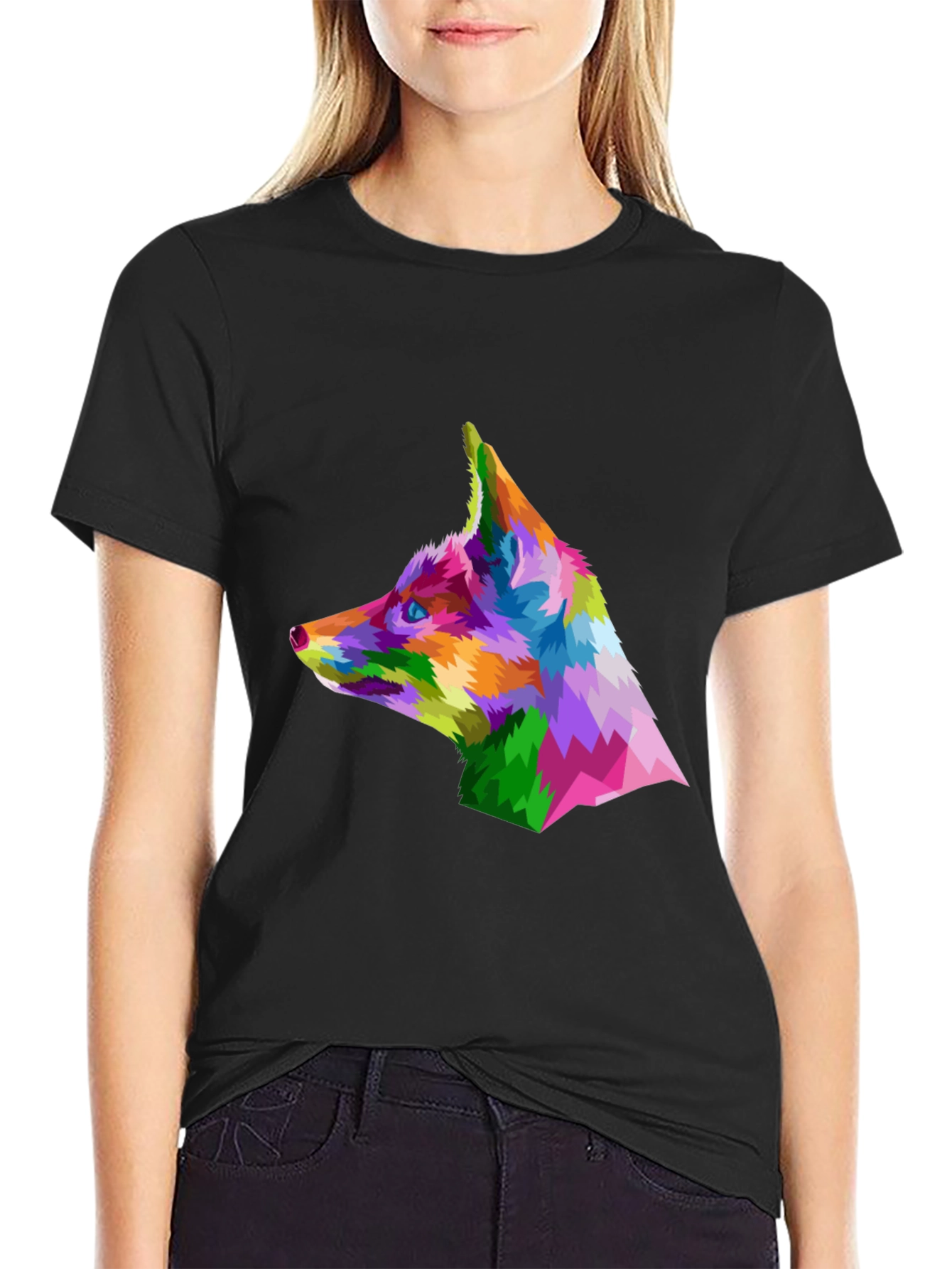 Geometric Fox Head T-Shirt