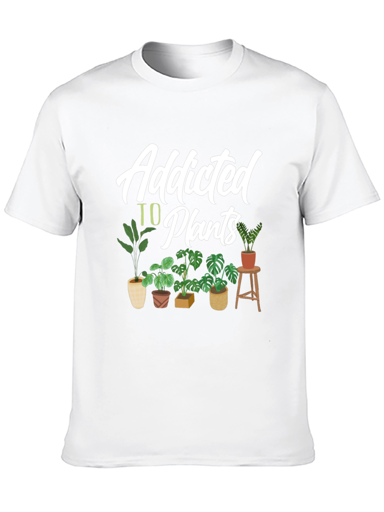 Addicted to Plants Graphic Tee - Black Cotton T-Shirt