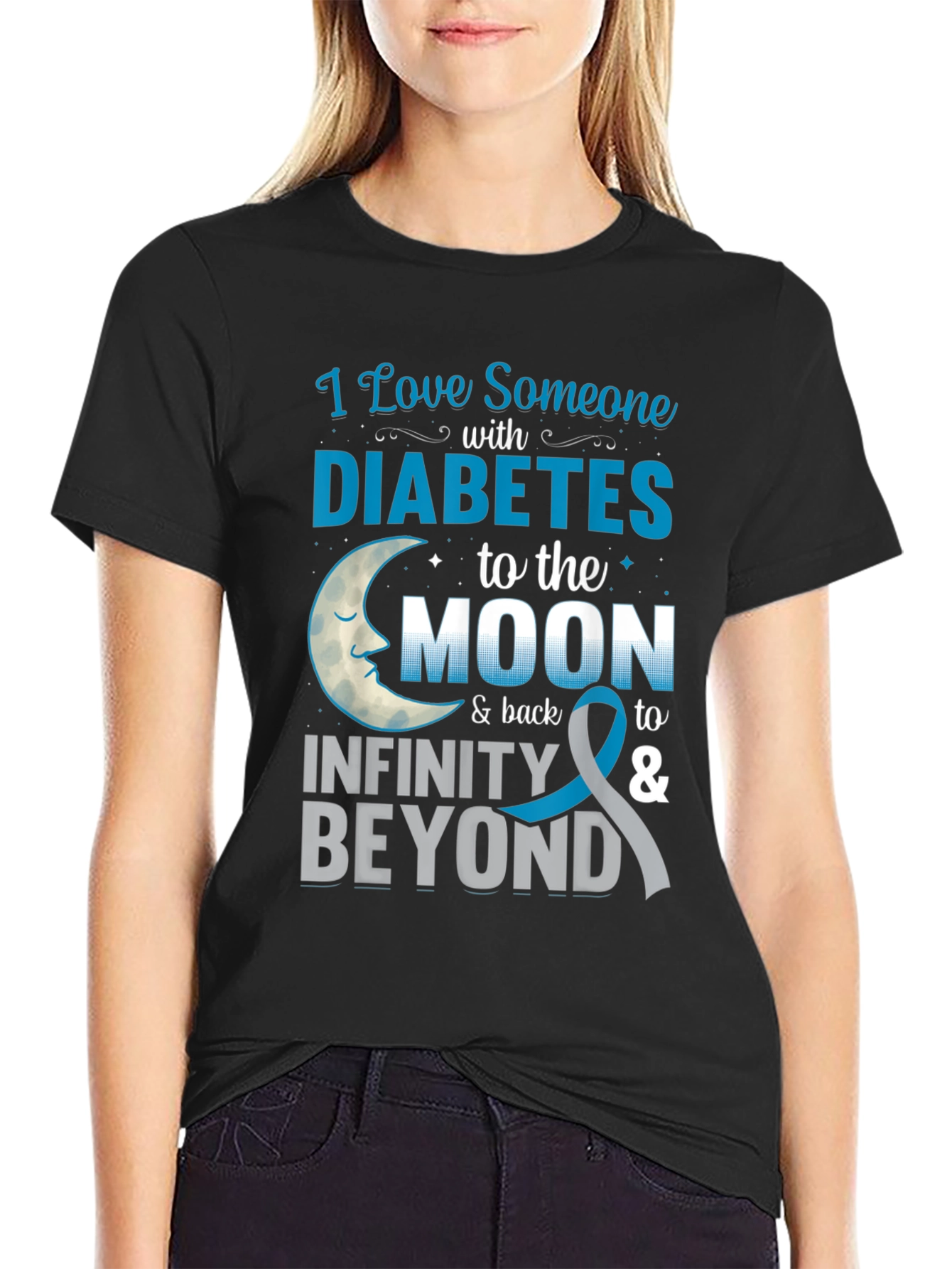Diabetes Awareness T-Shirt: Love Someone to the Moon