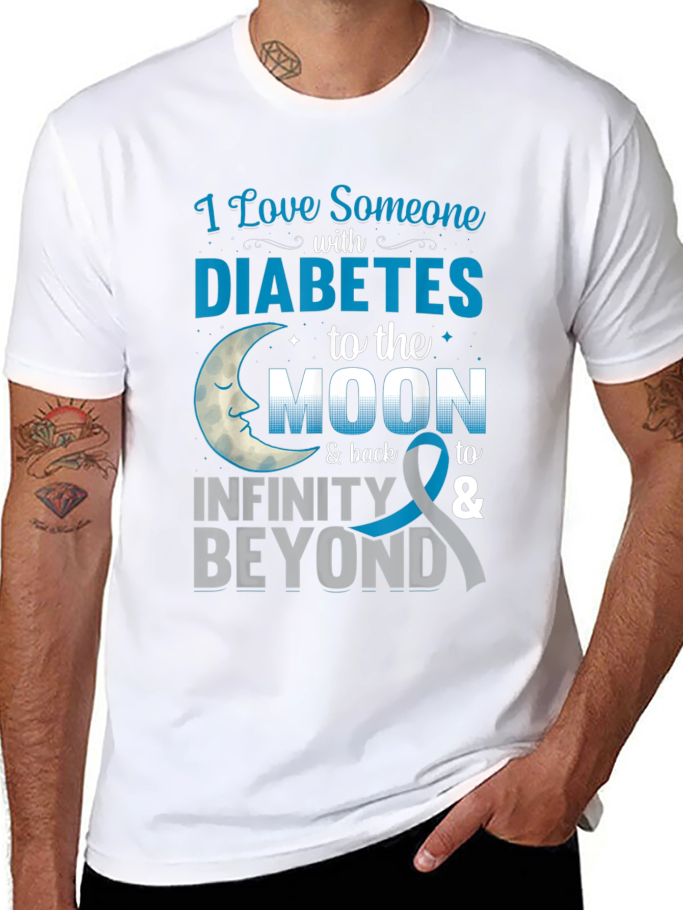 Diabetes Awareness T-Shirt: Love Someone to the Moon