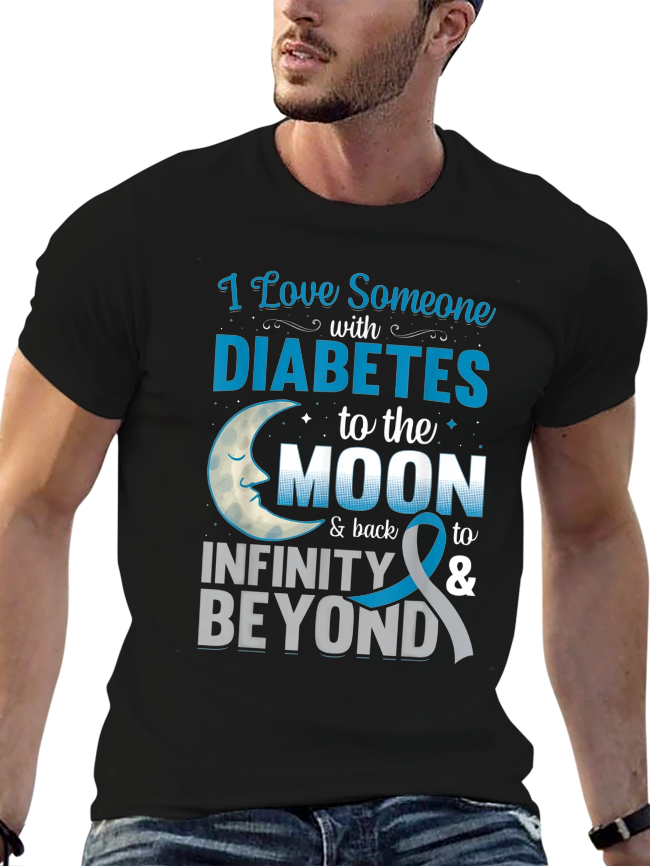 Diabetes Awareness T-Shirt: Love Someone to the Moon