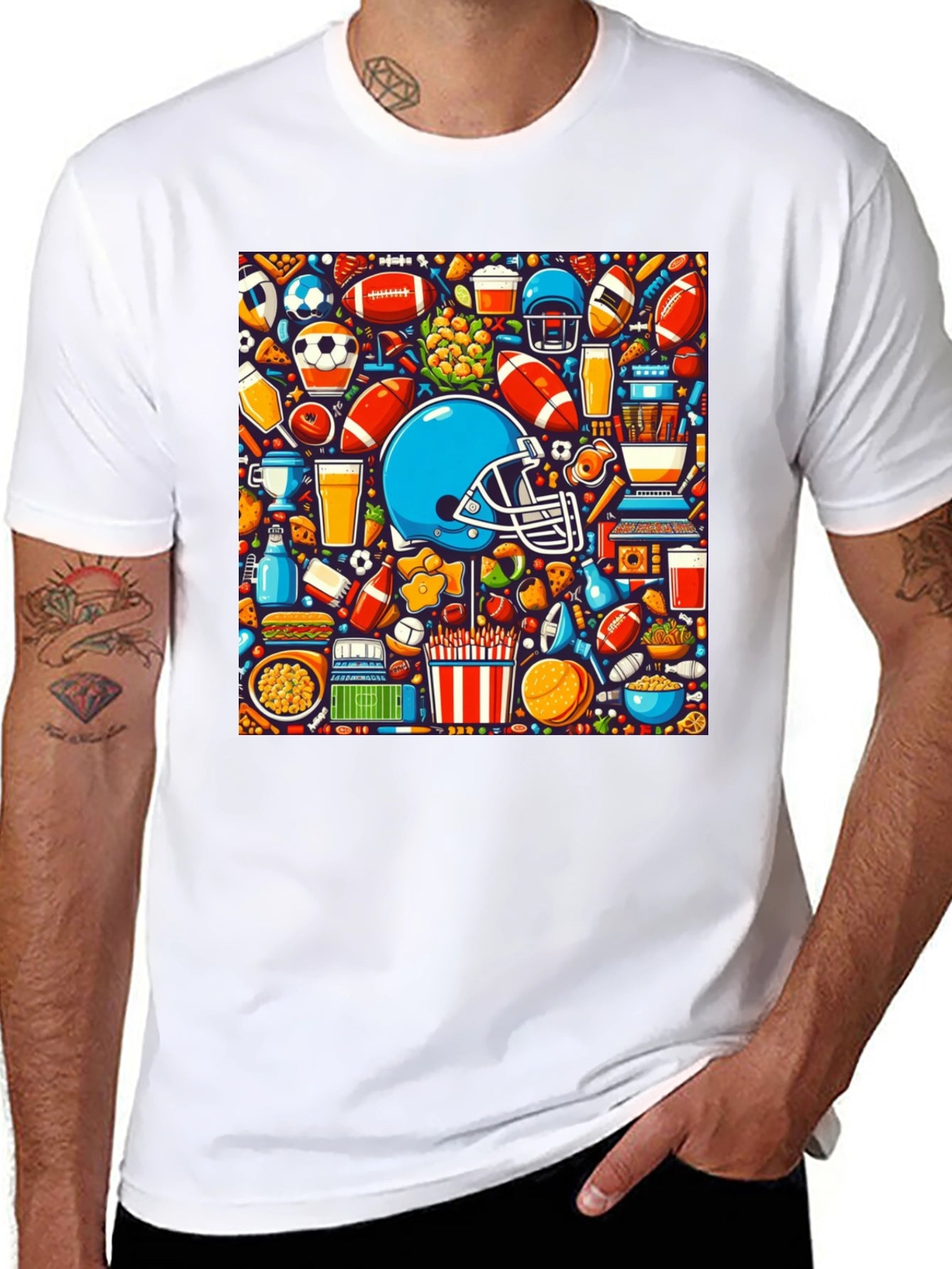 Sports & Snacks Graphic T-Shirt
