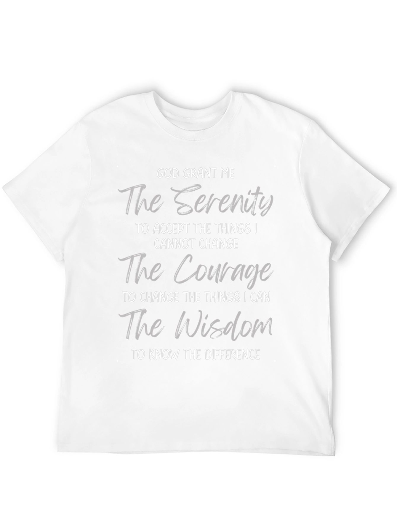Serenity Prayer Graphic T-Shirt - God Grant Me