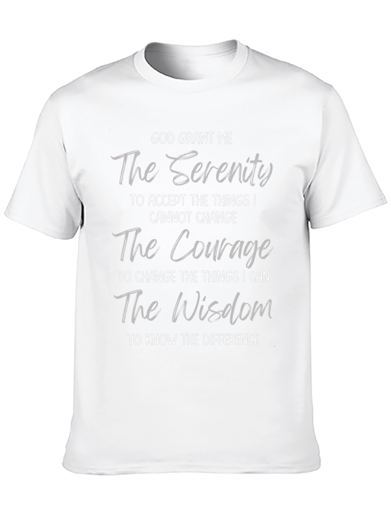 Serenity Prayer Graphic T-Shirt - God Grant Me